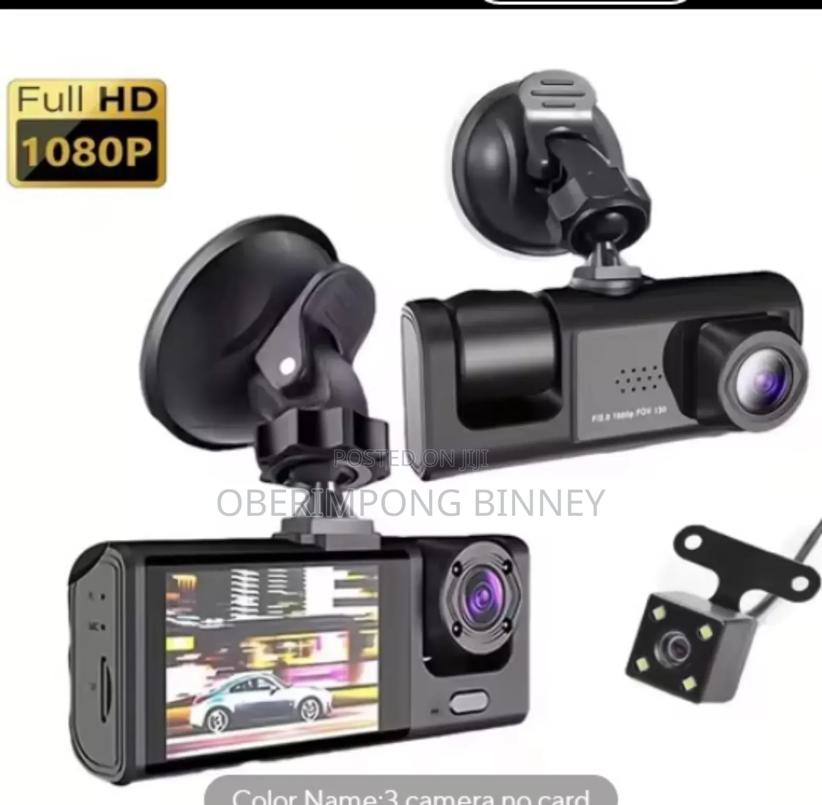 Dash Cam/Dashcam 3 in 1 Car Camera( Front, Back and Inside the Car)