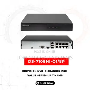 Hikvision NVR 8 Channel Poe Network Video Recorder Ds-7108ni-Q1/8p/M