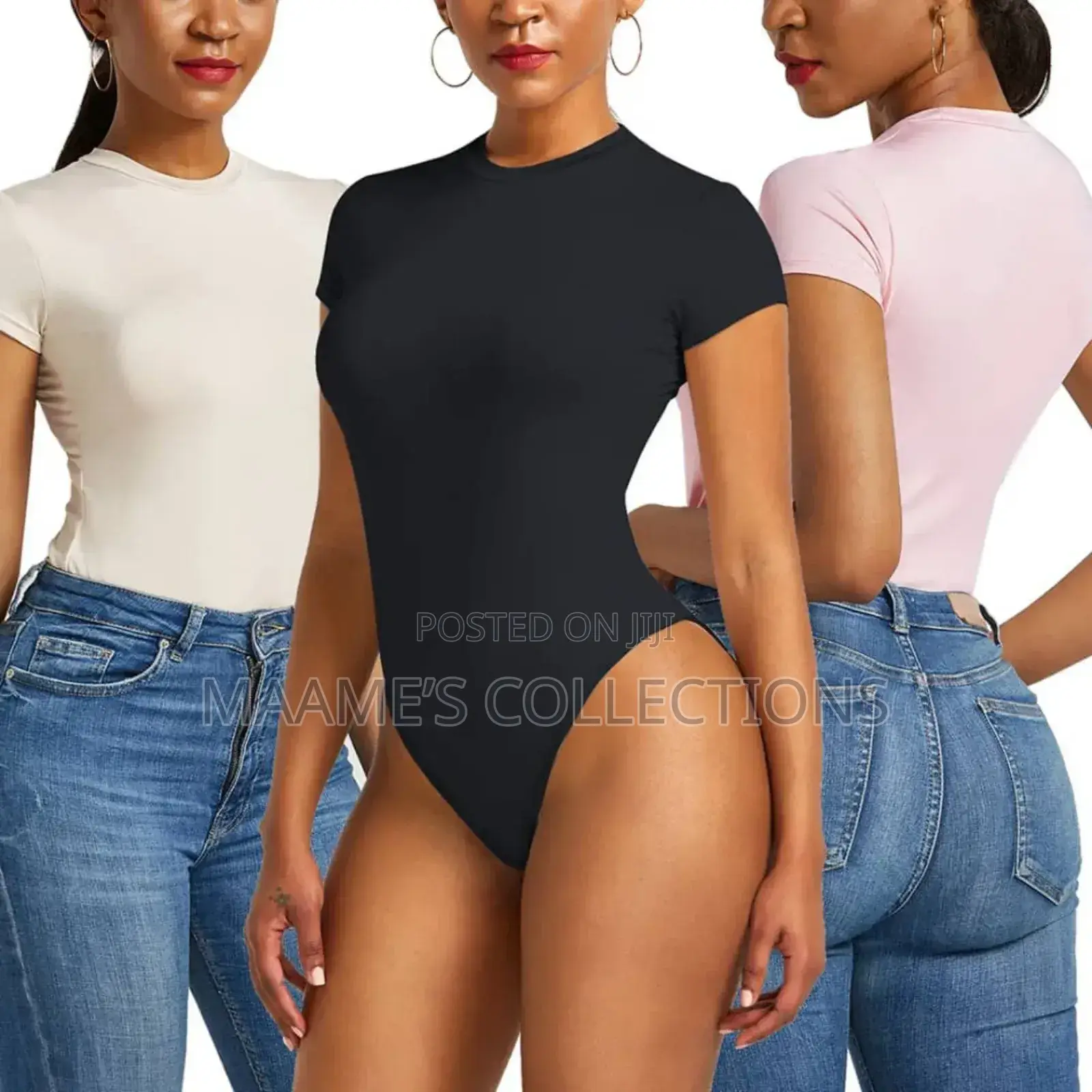 Women’s Stretchy Bodysuit - Plain Bodycon Top