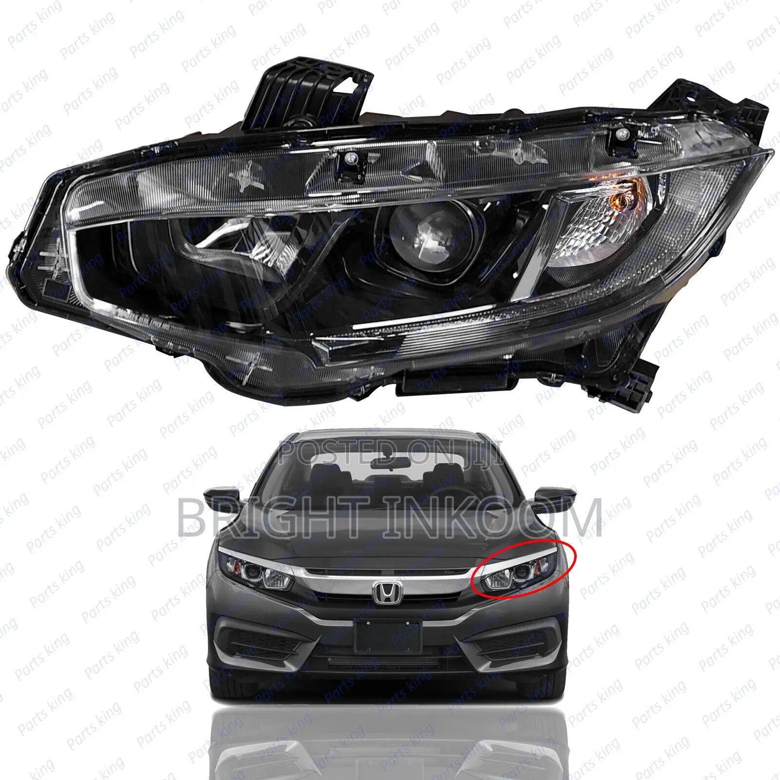 Honda Civic 2016 2017 2018 Headlight