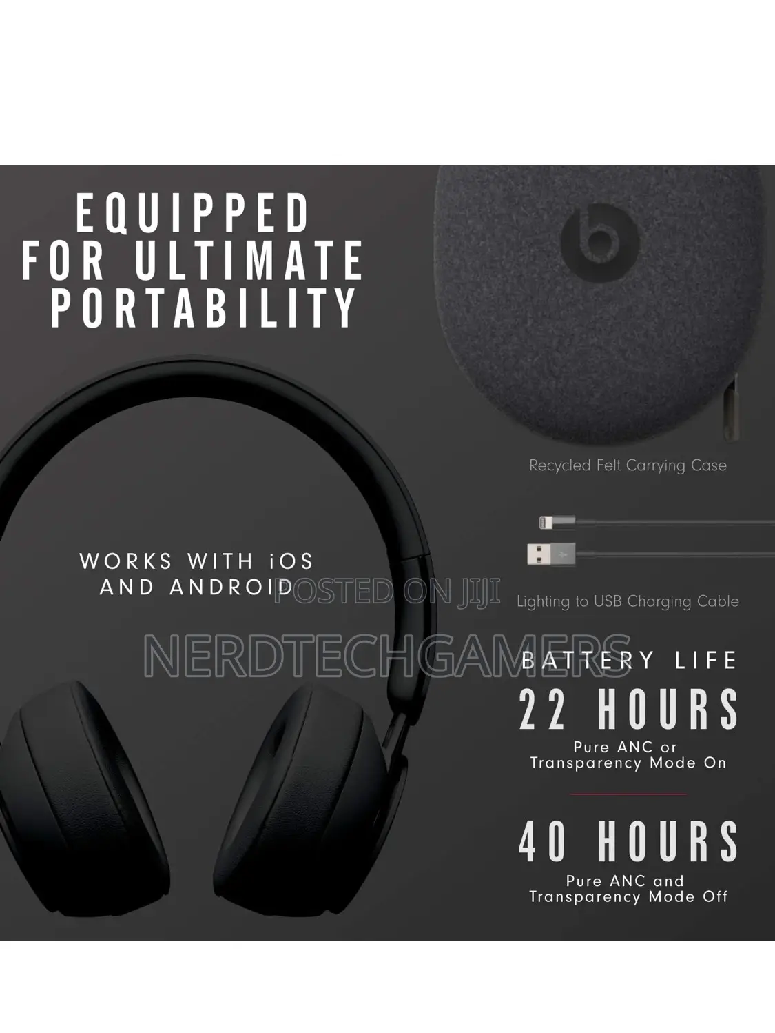 Beats Solo Pro Wireless Nc , 22 Hours, Built-in Microphone