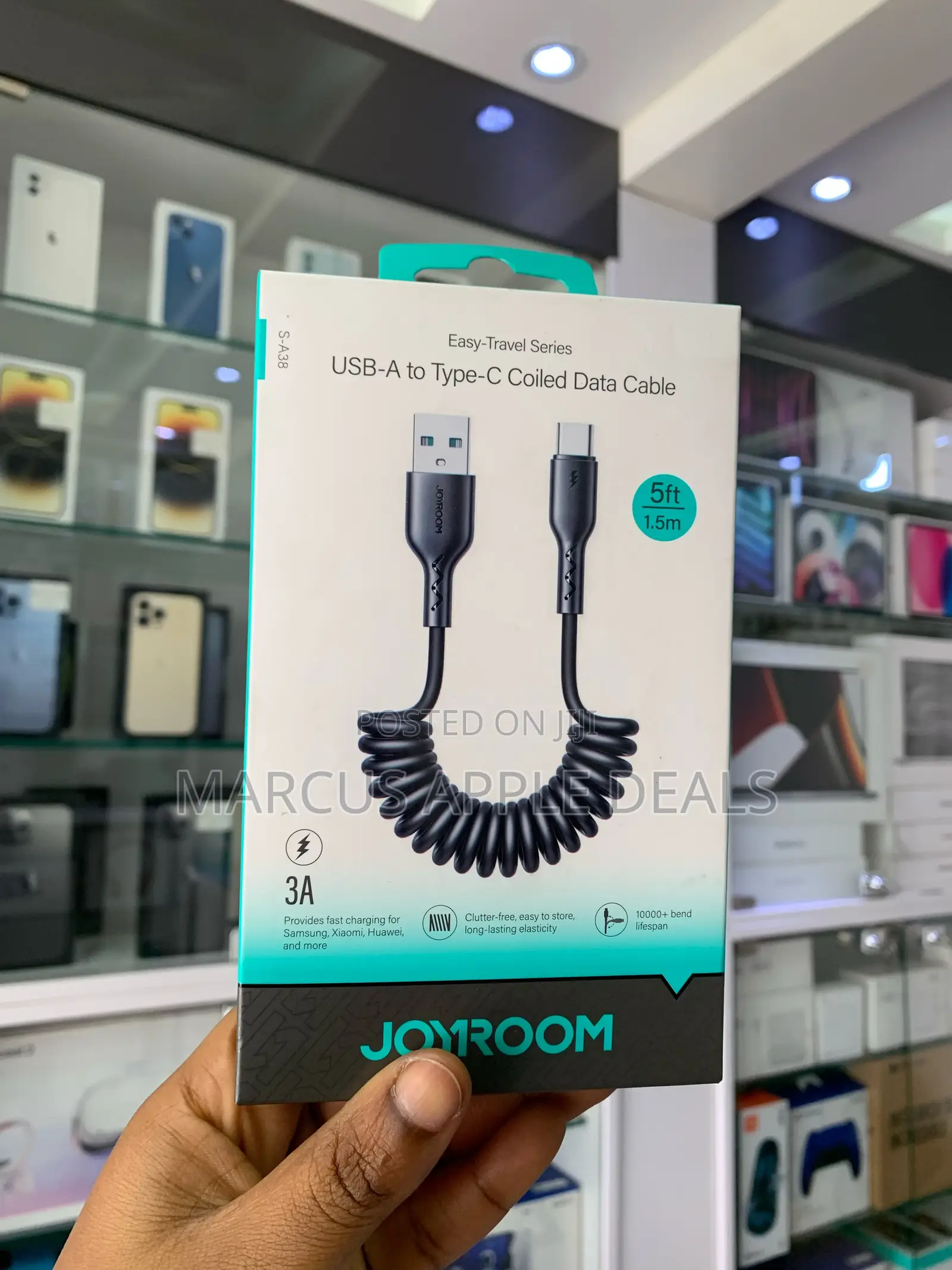Original Joyroom Usb-a Type-C Coiled Cable