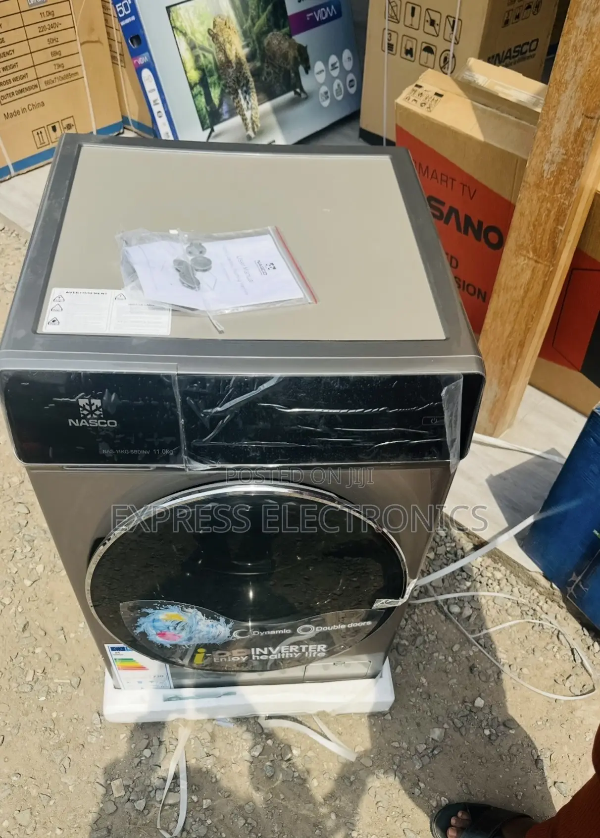 Stainless Steel Wm Front Load Nasco 11kg Inverter