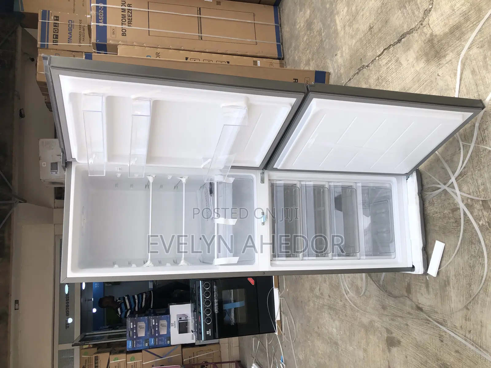 Nasco Bottom Freezer Double Door 258 Liters Available