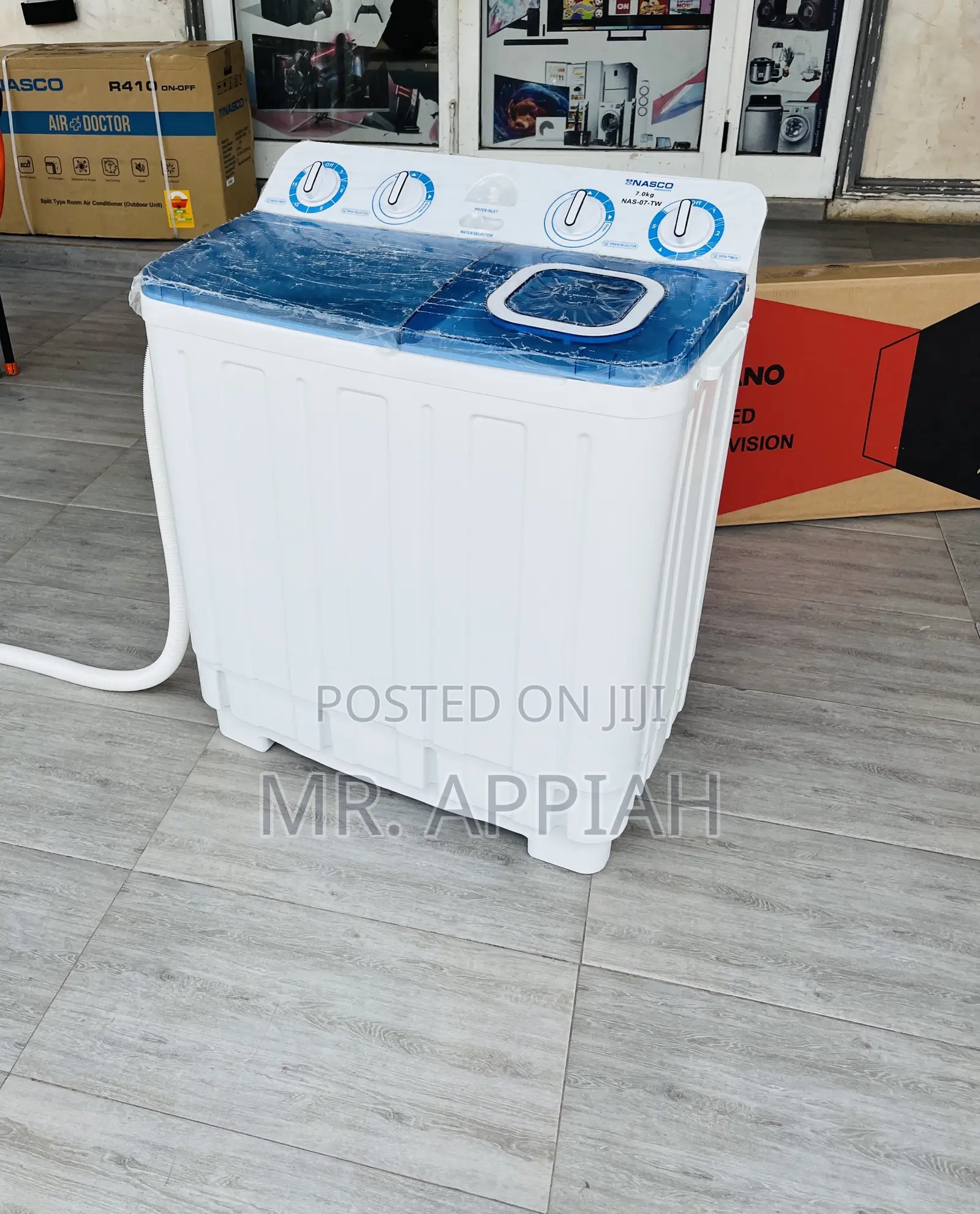 Fantastic Nasco 7kg Semi-Auto Washing Machine(White).