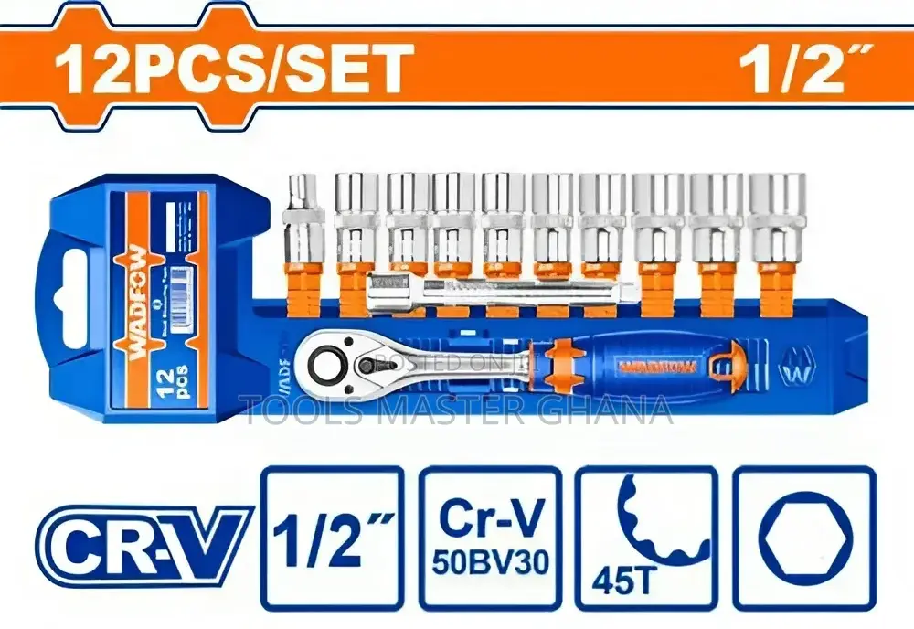 12 Pcs 1/2" Socket Set - Wst2212