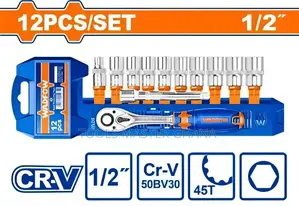 12 Pcs 1/2" Socket Set - Wst2212