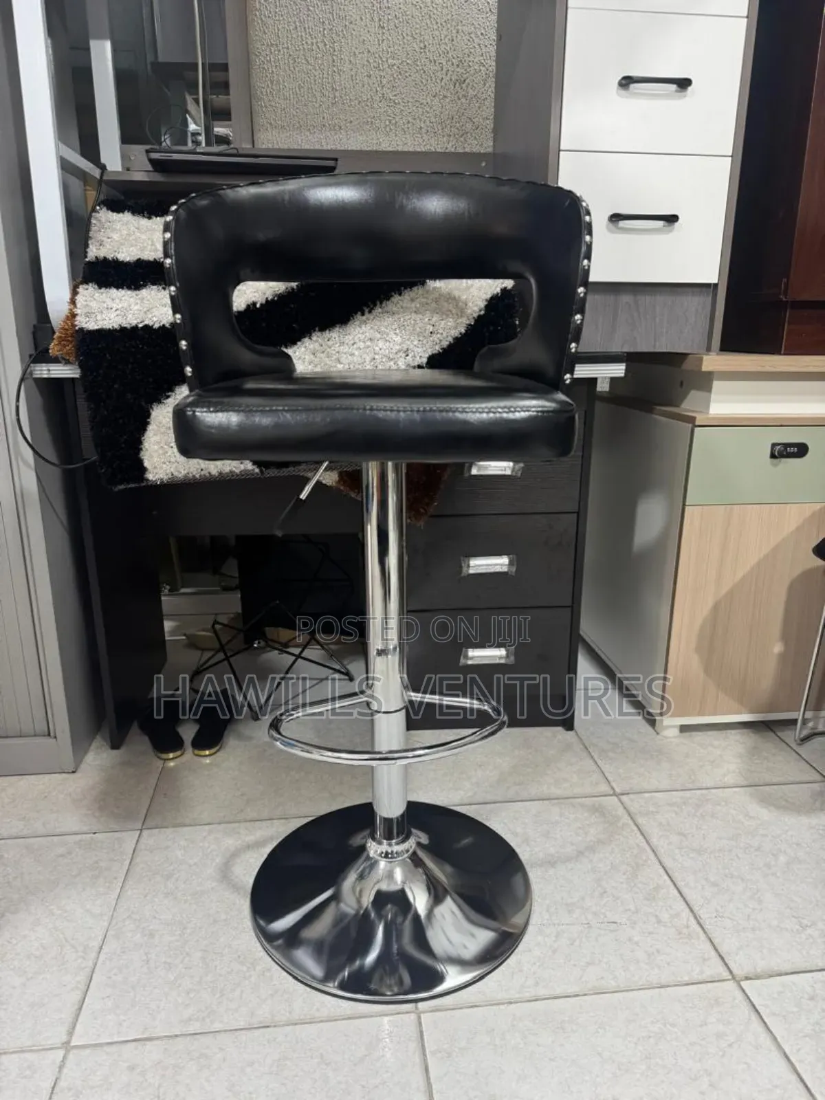 Chrome Base Stool