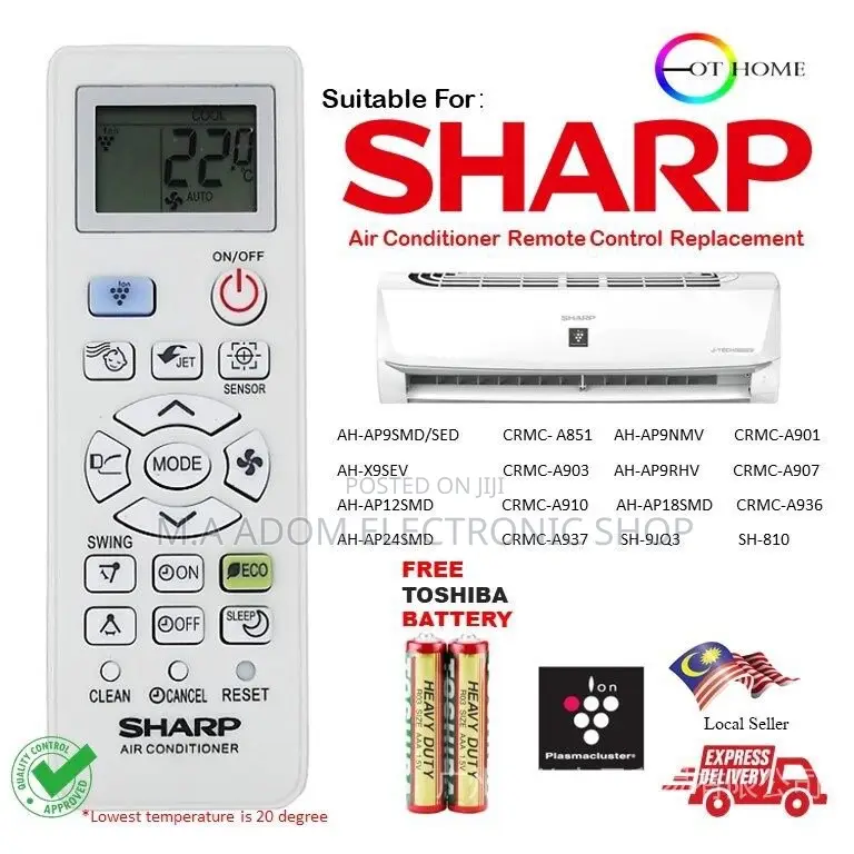 Sharp Replaceable Ac Remote
