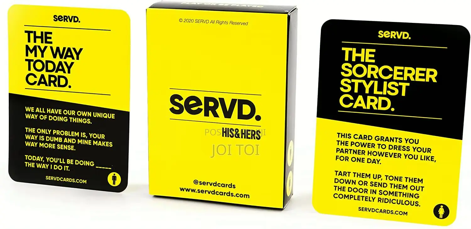Servd. His Hers Card Game