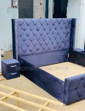Jelly Sweet Blue BVCK Double Bedframe 54x75 With 2 Drawers