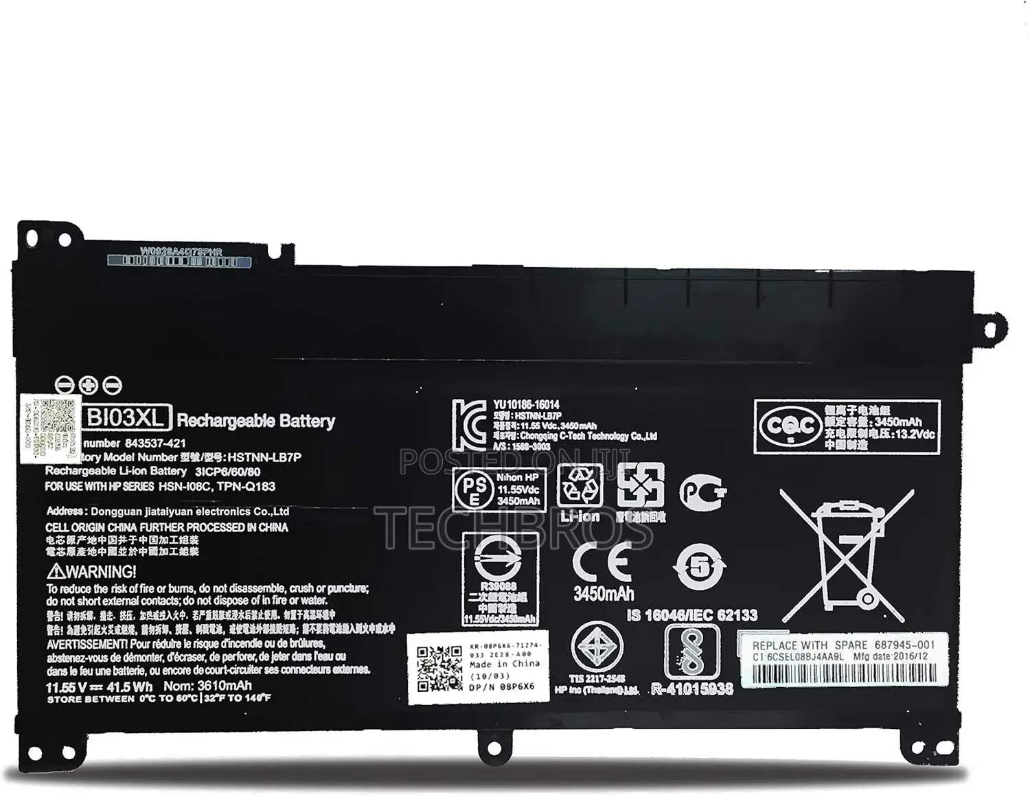 Original Hp Battery Bi03xl Hp Stream 14 Pavilion 14 X360