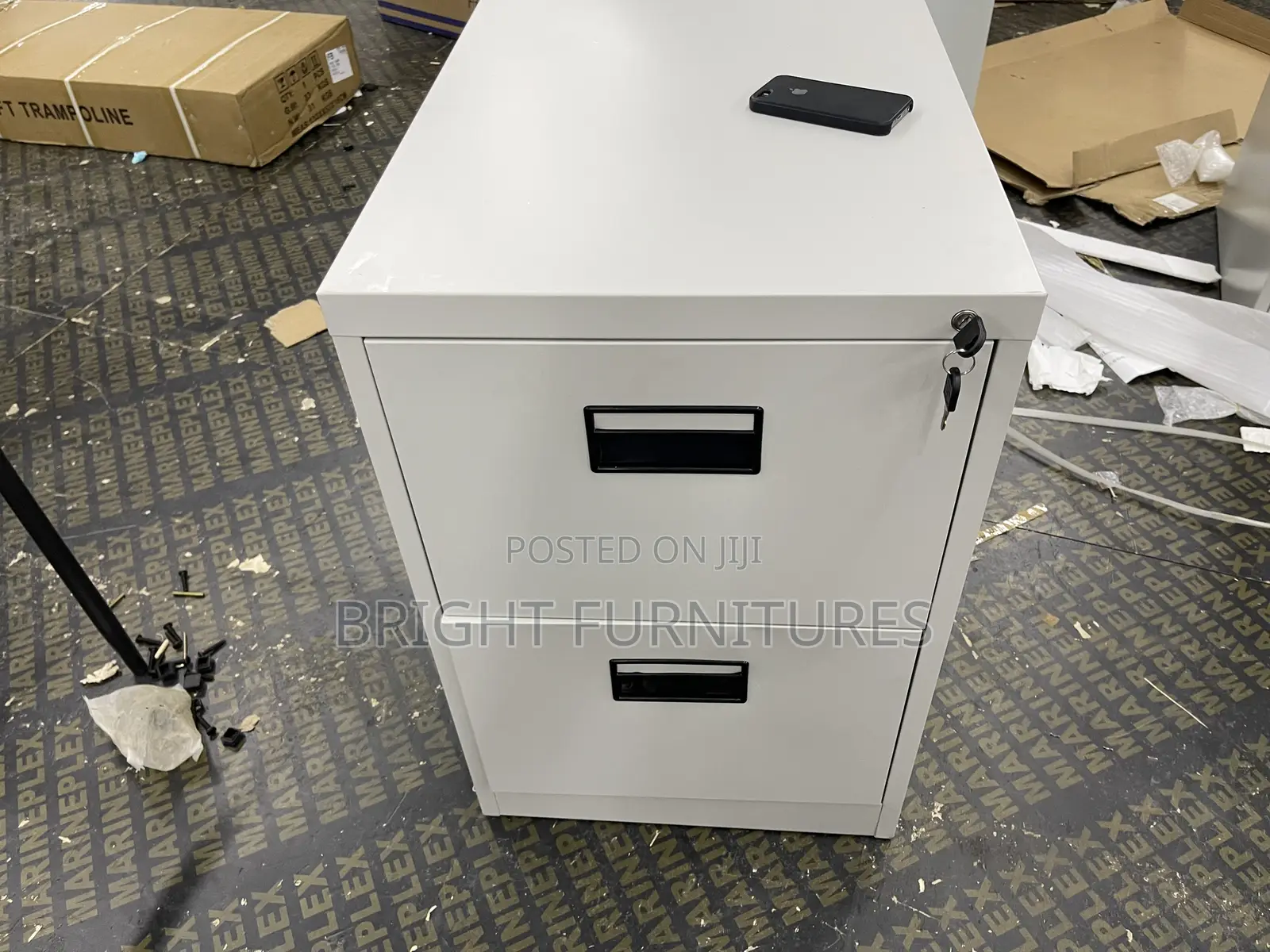 Modern Home Office 2 Drawer Vertical Metal Storage Cabinet