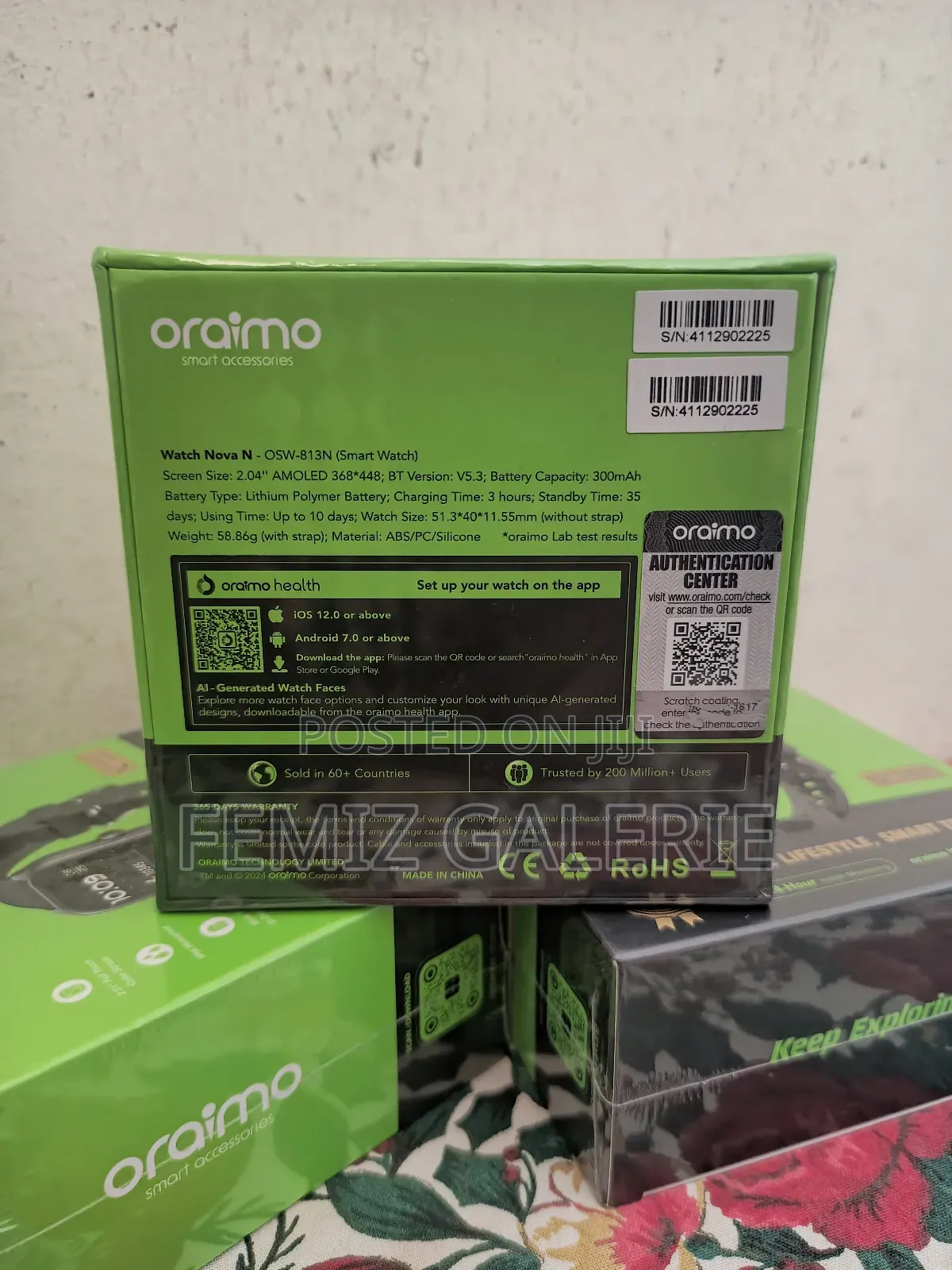 Oraimo Watch Nova N 2.5d Curved Glass Smart Watch
