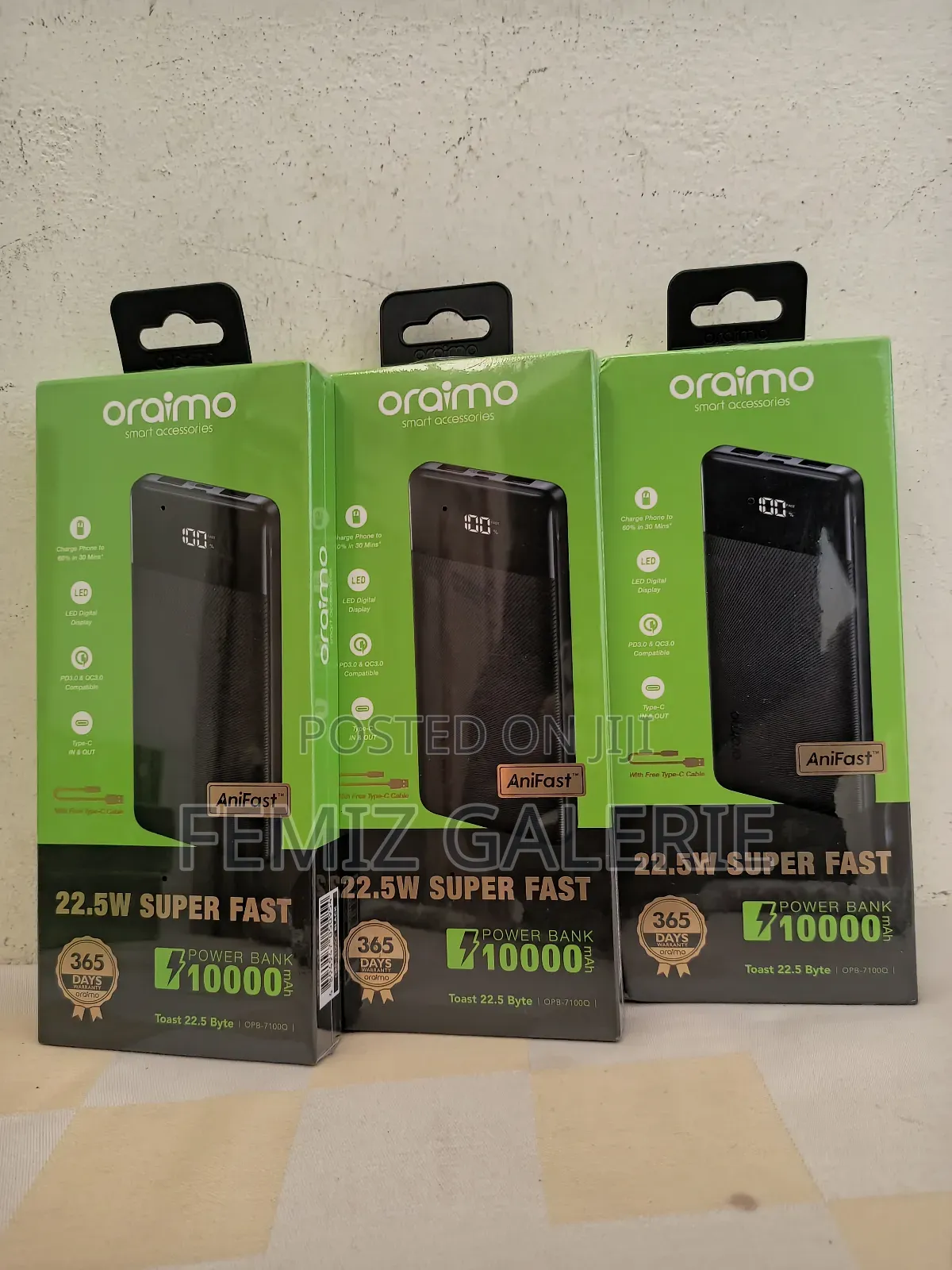 Oraimo Toast 22.5 Byte 10000mah 22.5w Power Bank