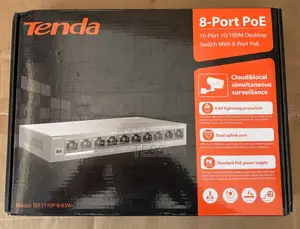 Tenda 8ports Gigabit Poe Switch+2uplink Tef1110p-8-63w