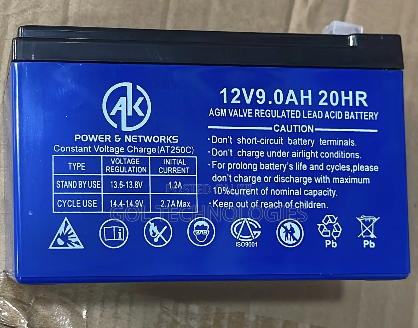 12v9ah Ups Battery 12v/9ah 20hrs Ak Original