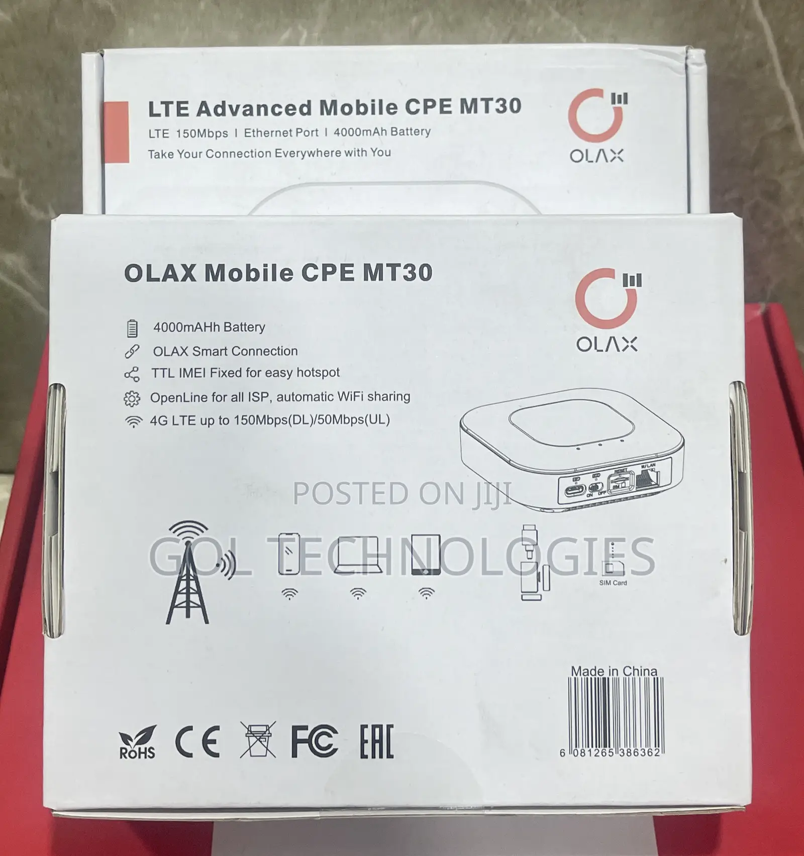 Olax Mobile Cpe Mt30 4g Universal Roiter 4000mahh Battery