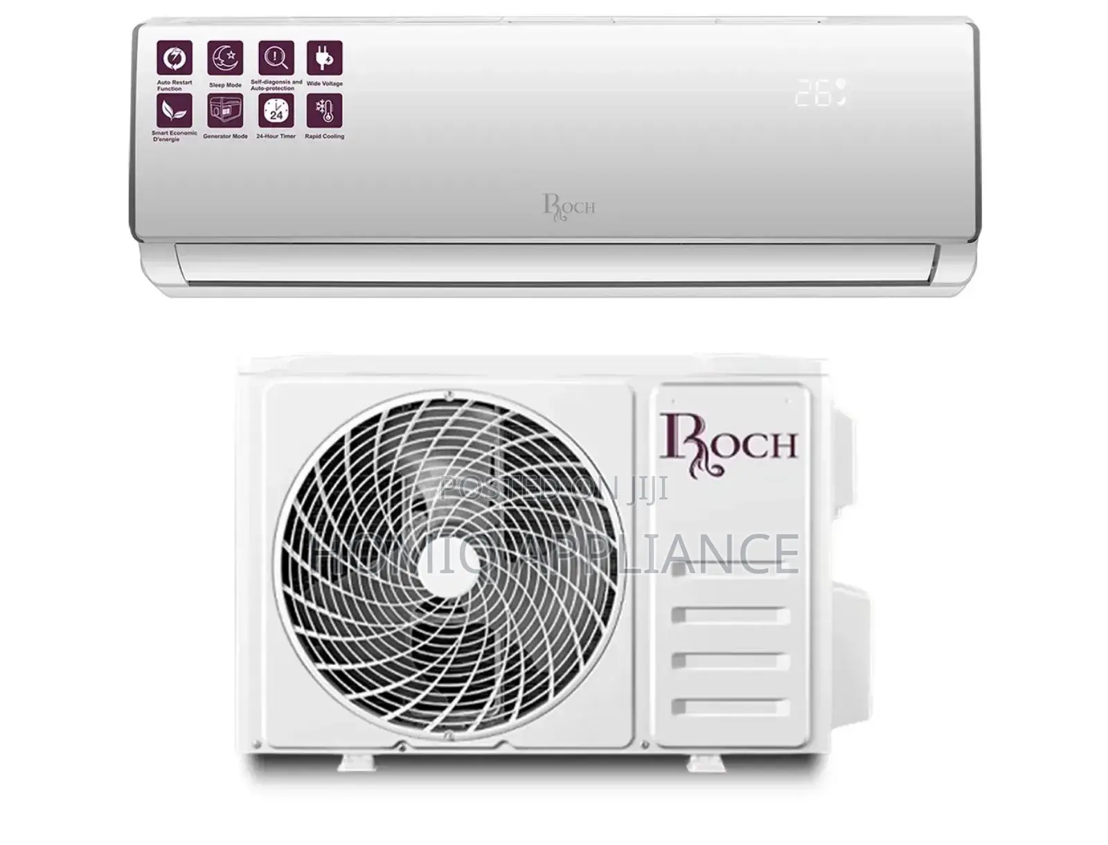 New Roch 1.5 Hp R410 Split Air Conditioner Fast Cooling