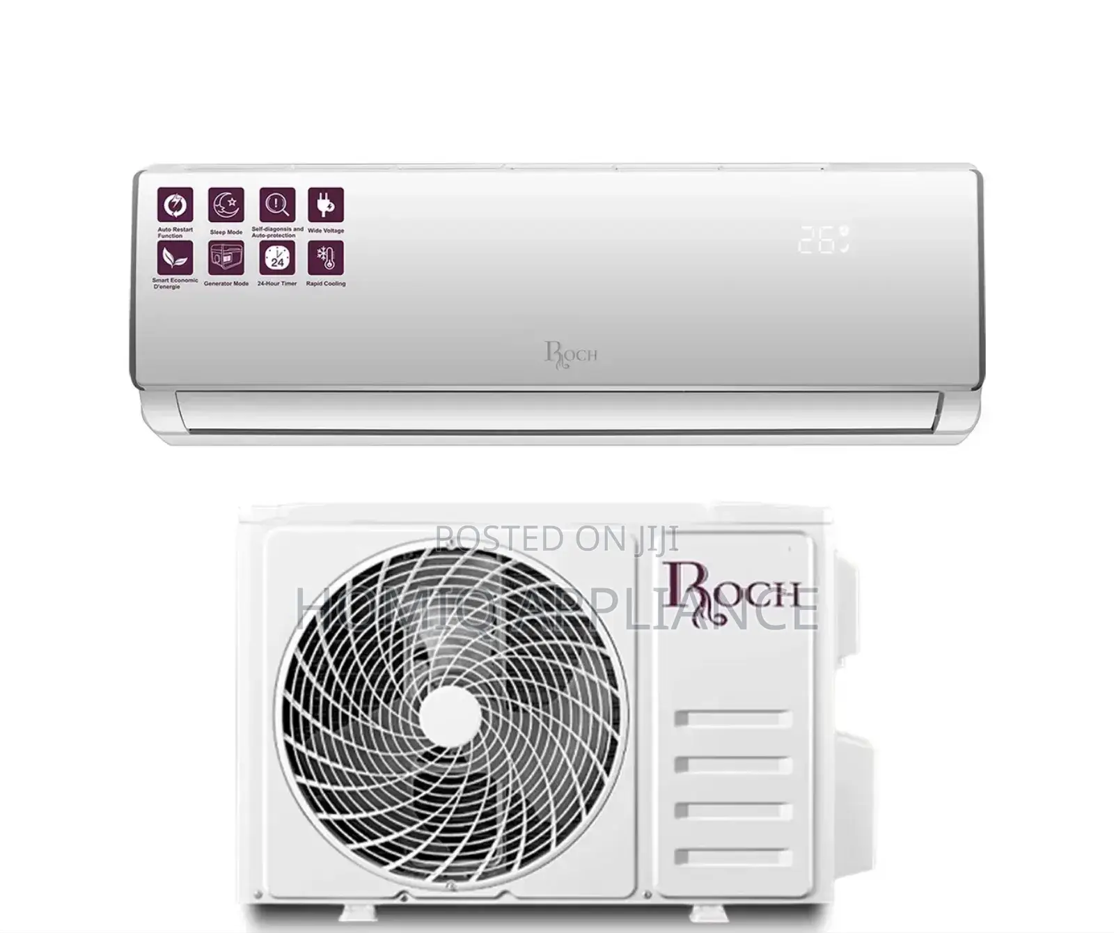 Roch 1.5 Hp R410 Split Ac With Low Energy Consumption