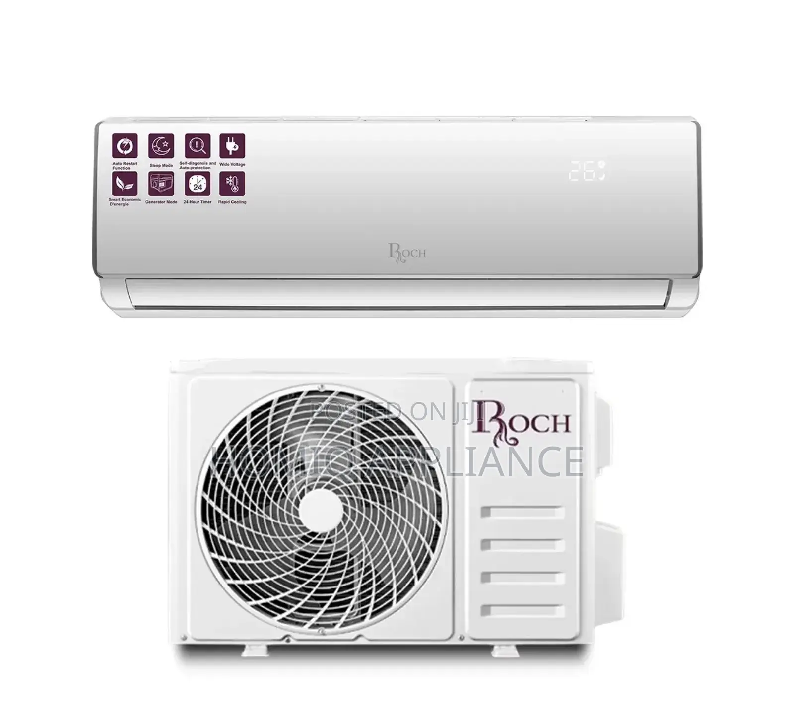 Roch 1.5 Hp R410 Split Aircondition Capacity:1.5hp/12000btu