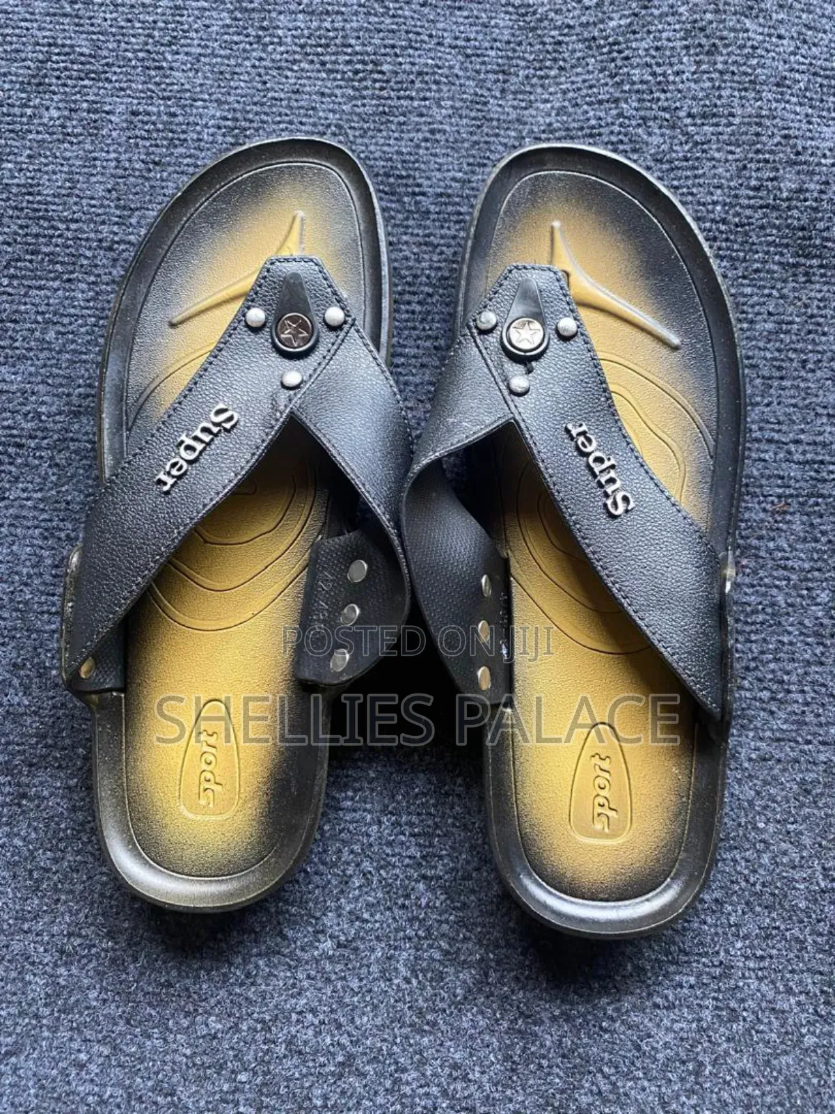 Leather Flip Flops Men's Anti Slip Comfortable Slippers