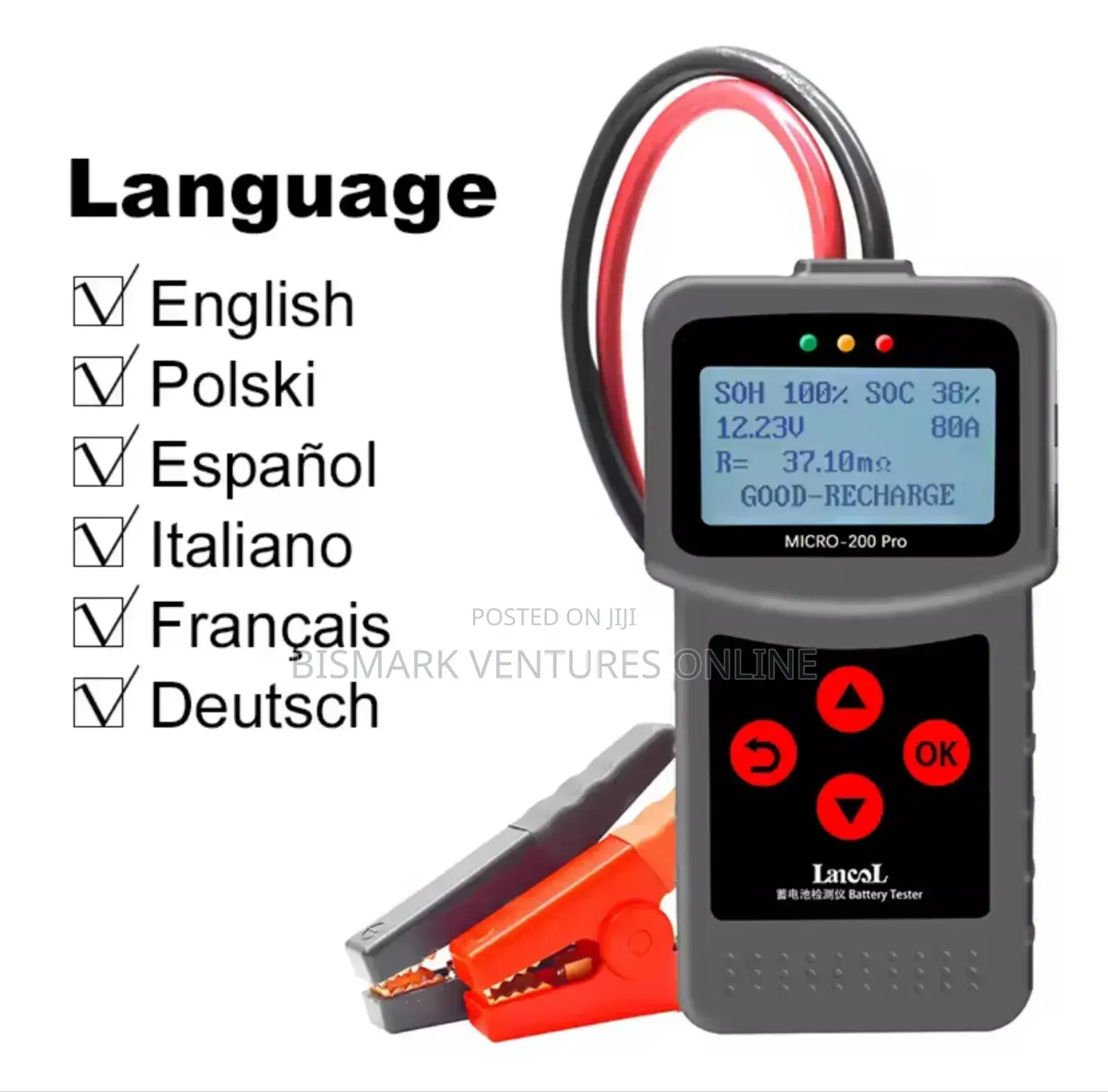Battery Tester 12v 24v Micro-200 Pro. Digital
