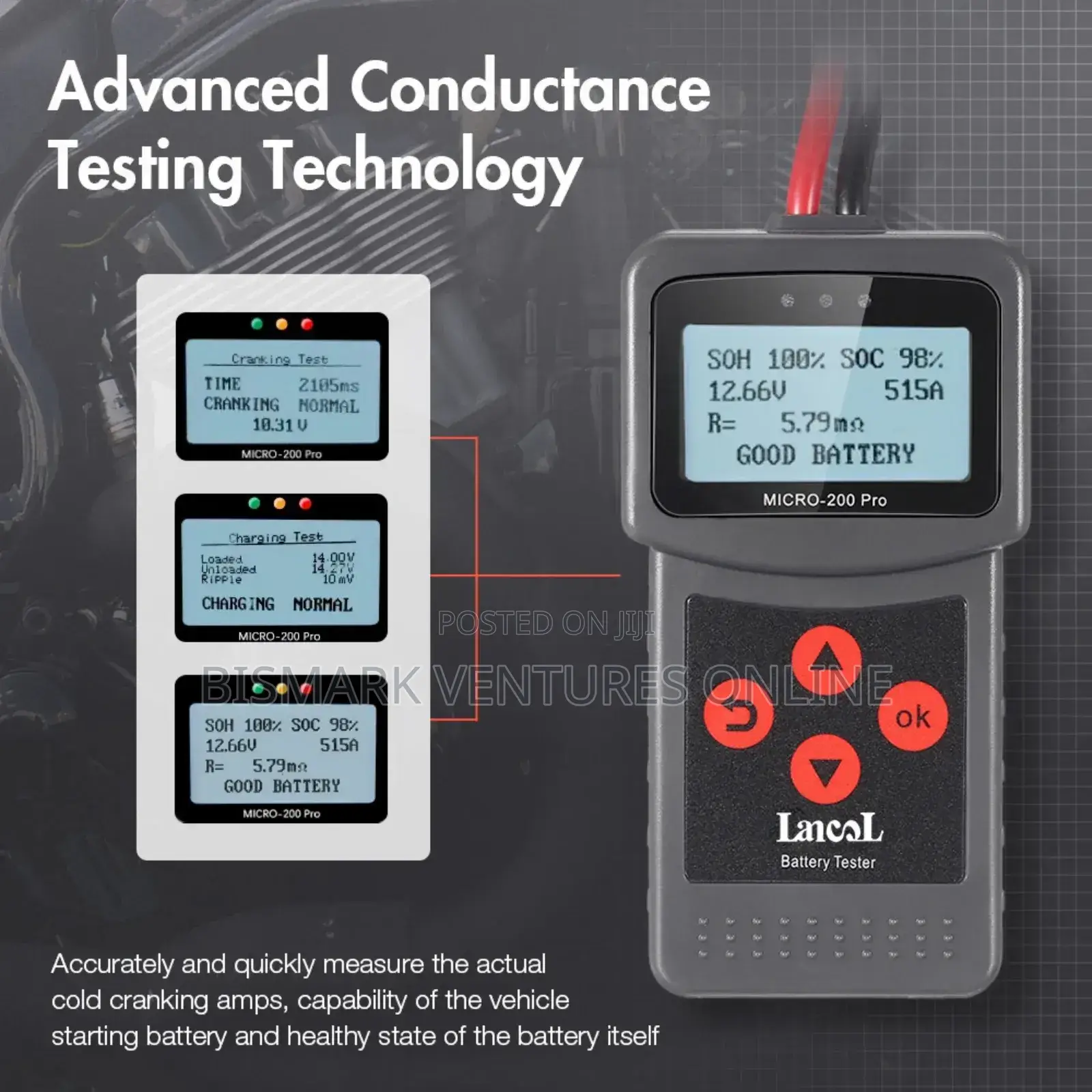 Battery Tester 12v 24v Micro-200 Pro. Digital