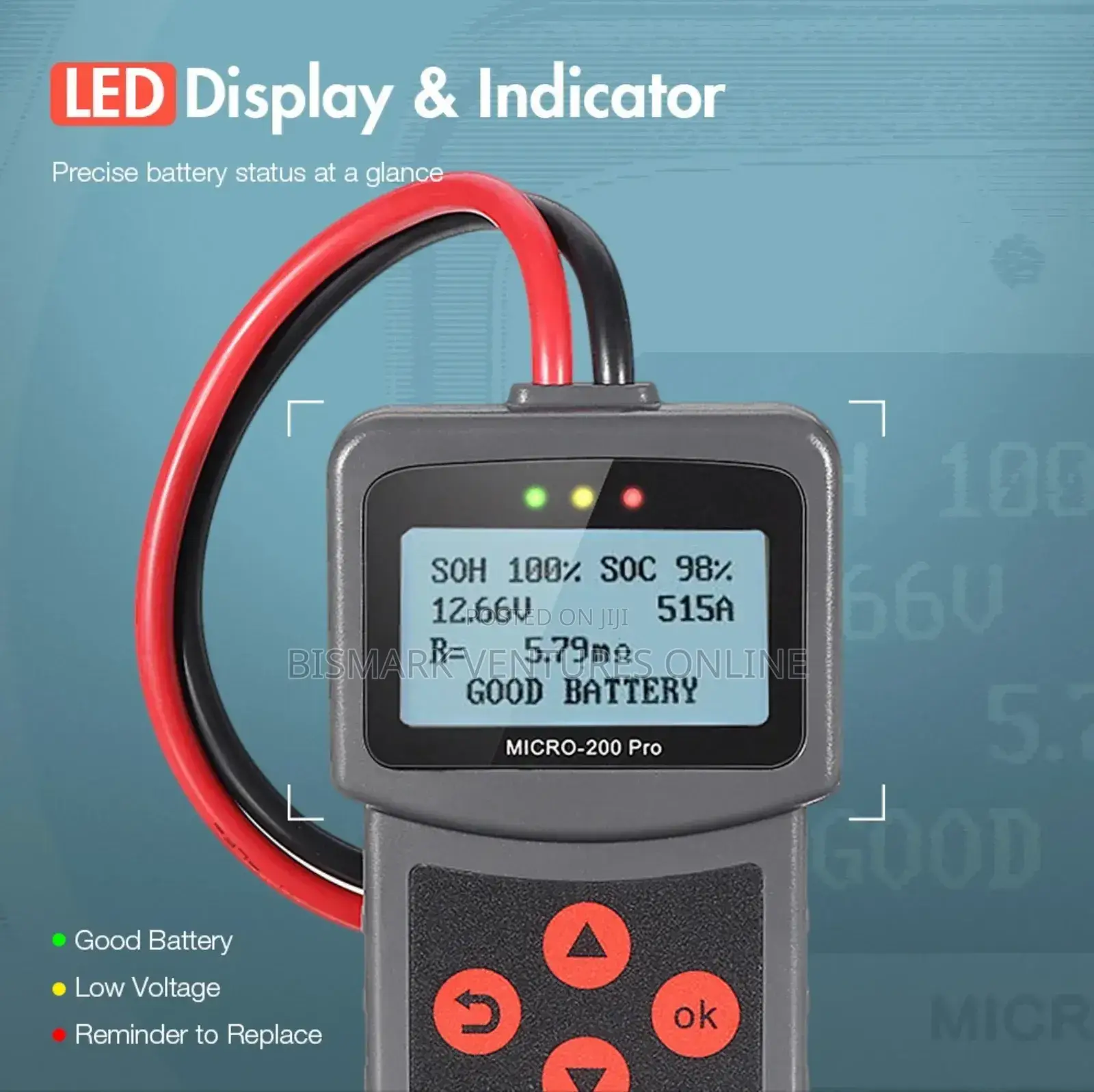 Battery Tester 12v 24v Micro-200 Pro. Digital