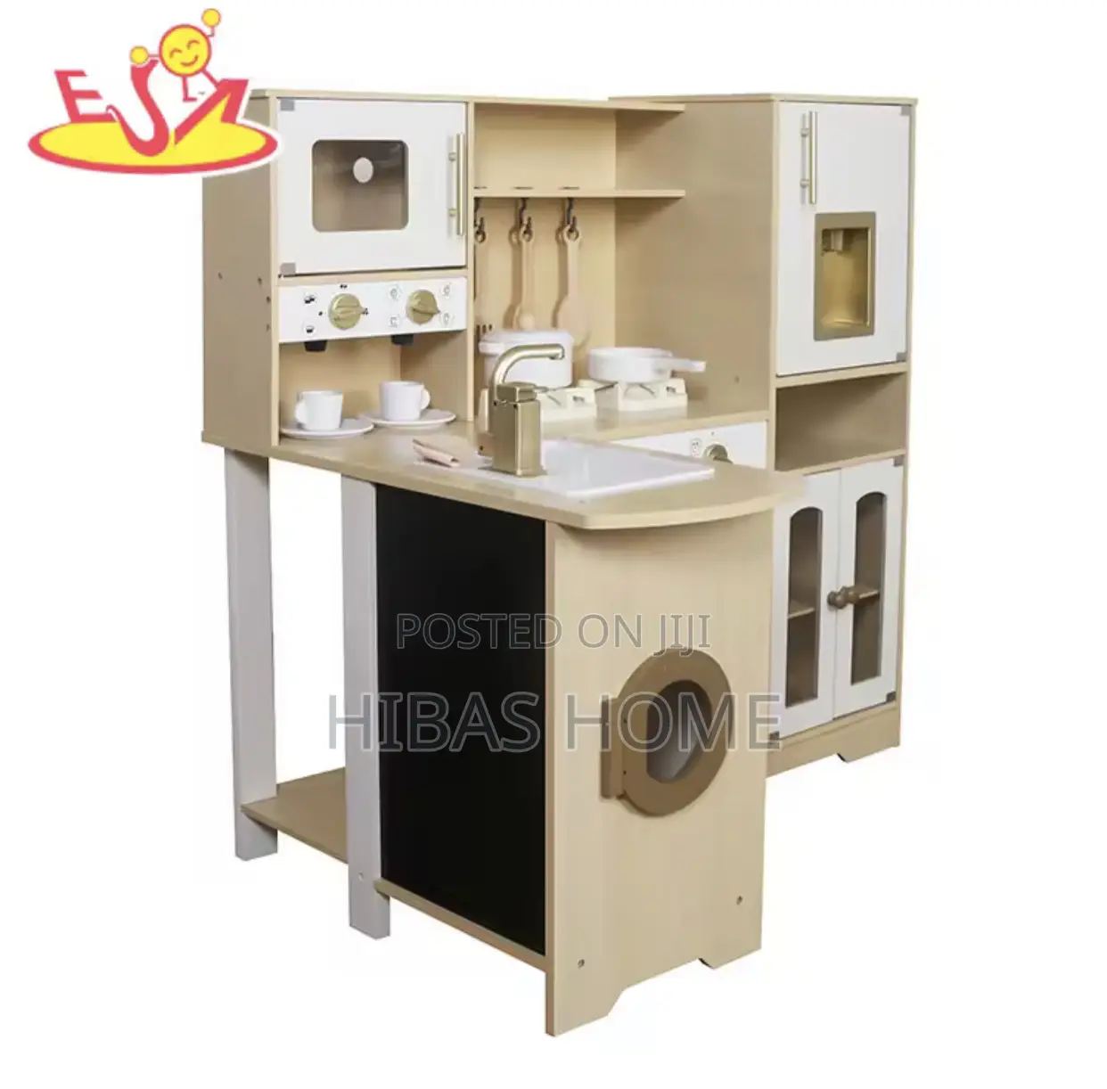 Wooden Breakfast Bar Play Kitchen With Realistic Features