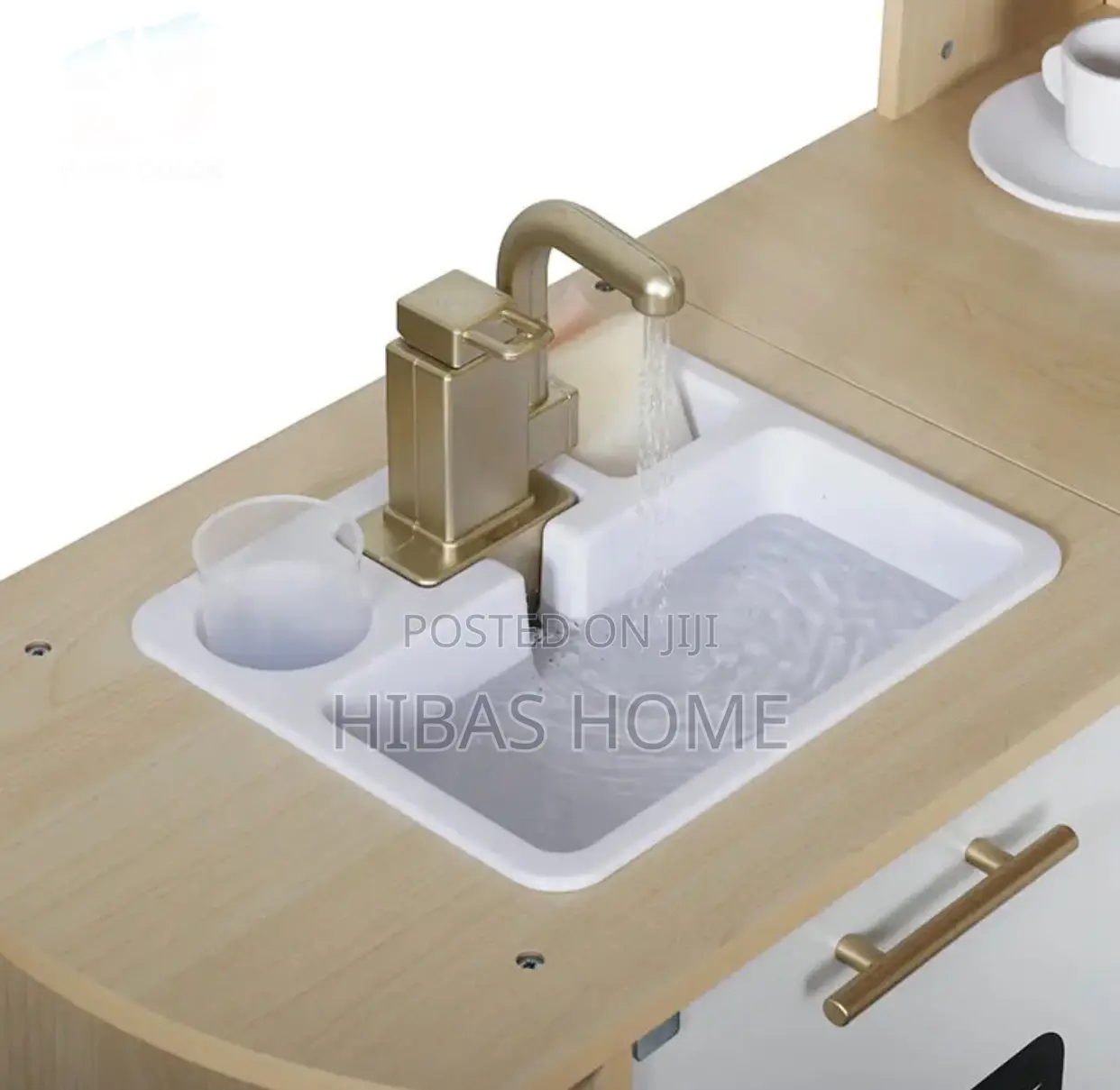 Wooden Breakfast Bar Play Kitchen With Realistic Features