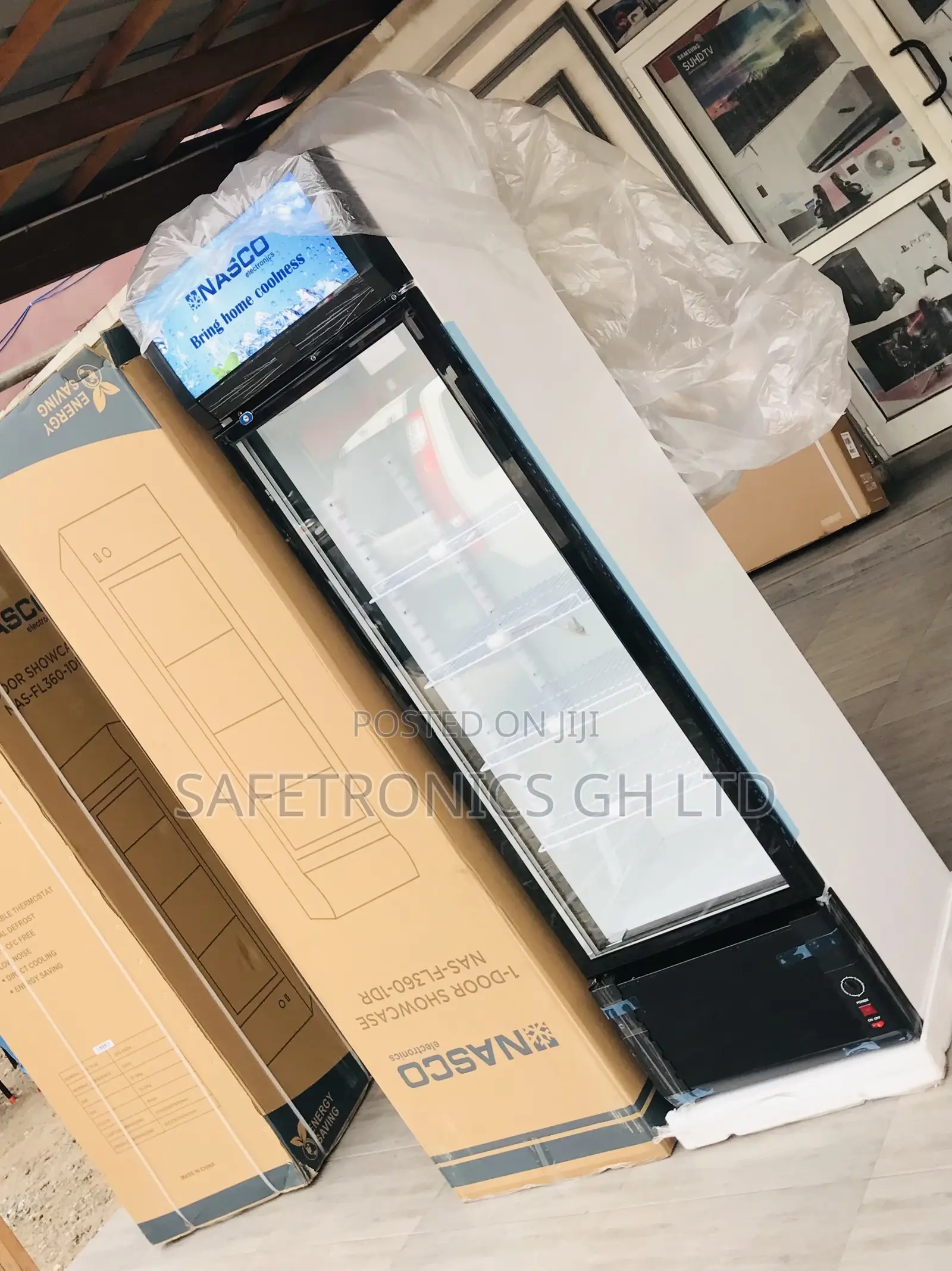 Grab Singledoor Adjustable Nasco Display Nasfl360 Fridge