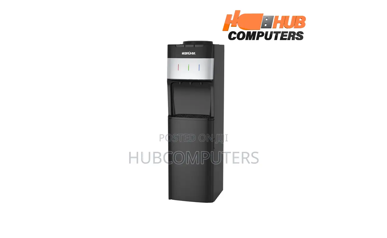 Bruhum-BDS-1196 Water Dispenser 3 Taps Fridge Black Golden