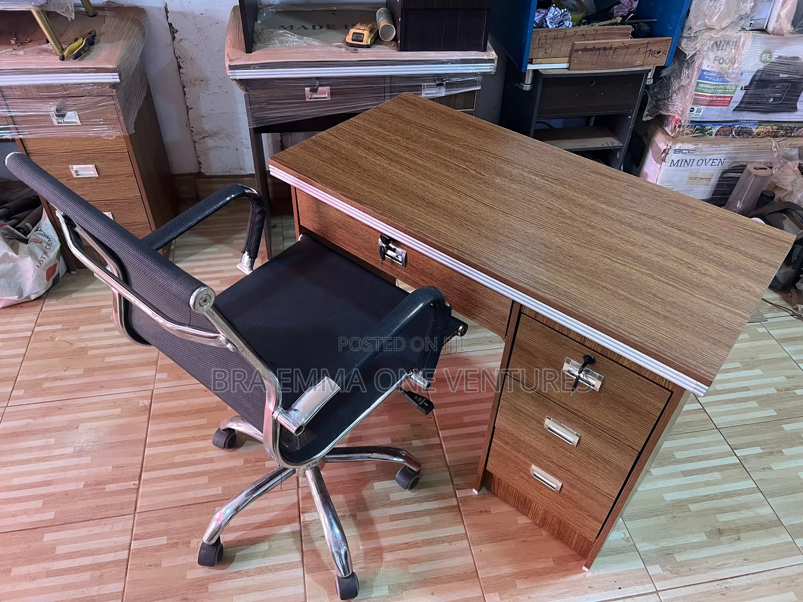 Brand Office Table With Drawers and Chair