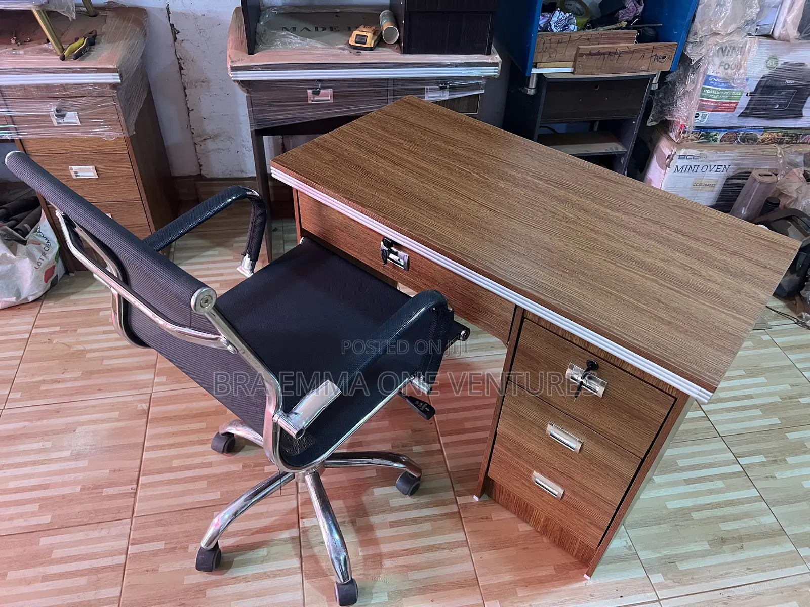 Brand Office Table With Drawers and Chair