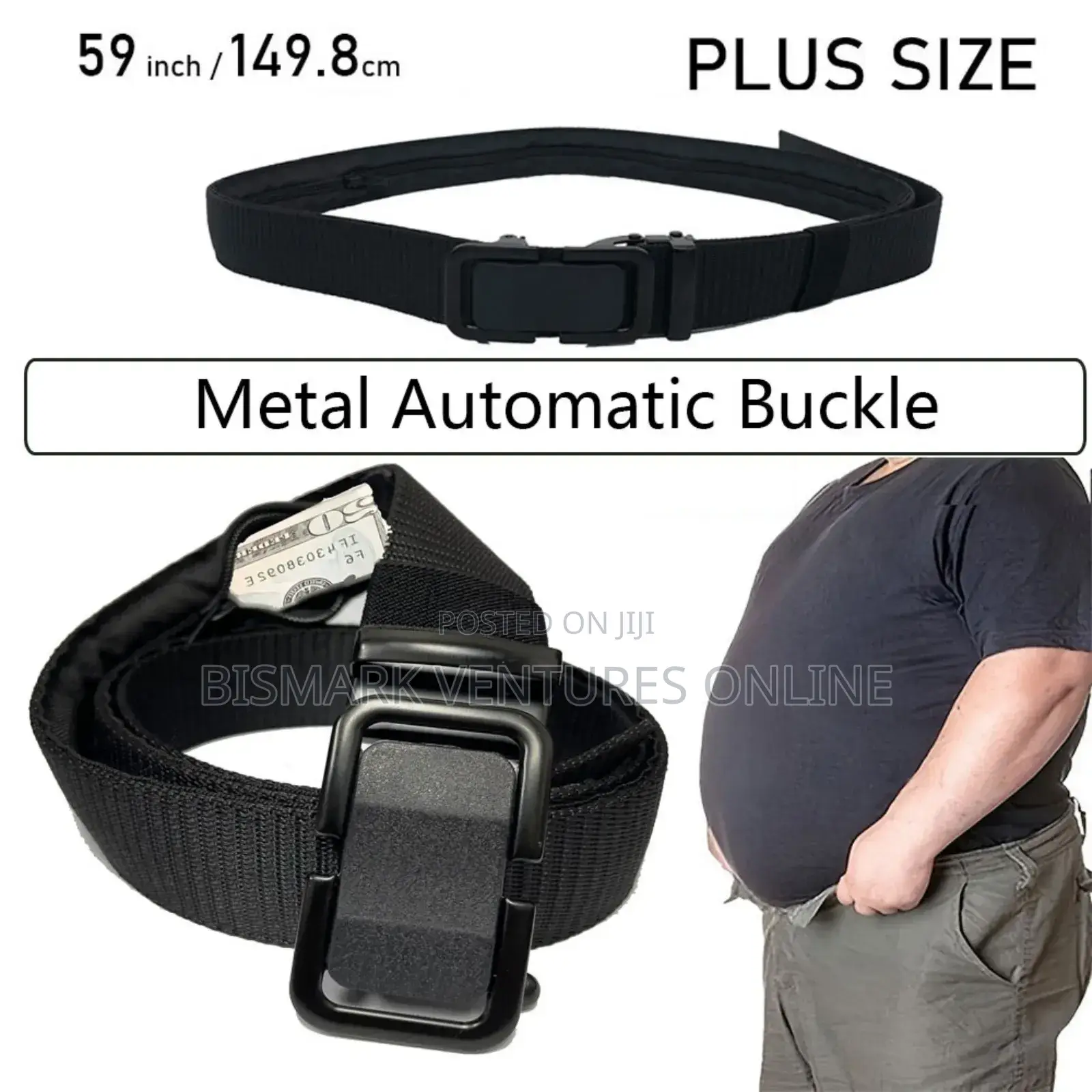 Automatic Buckle Travel Cash Anti Theft Belt