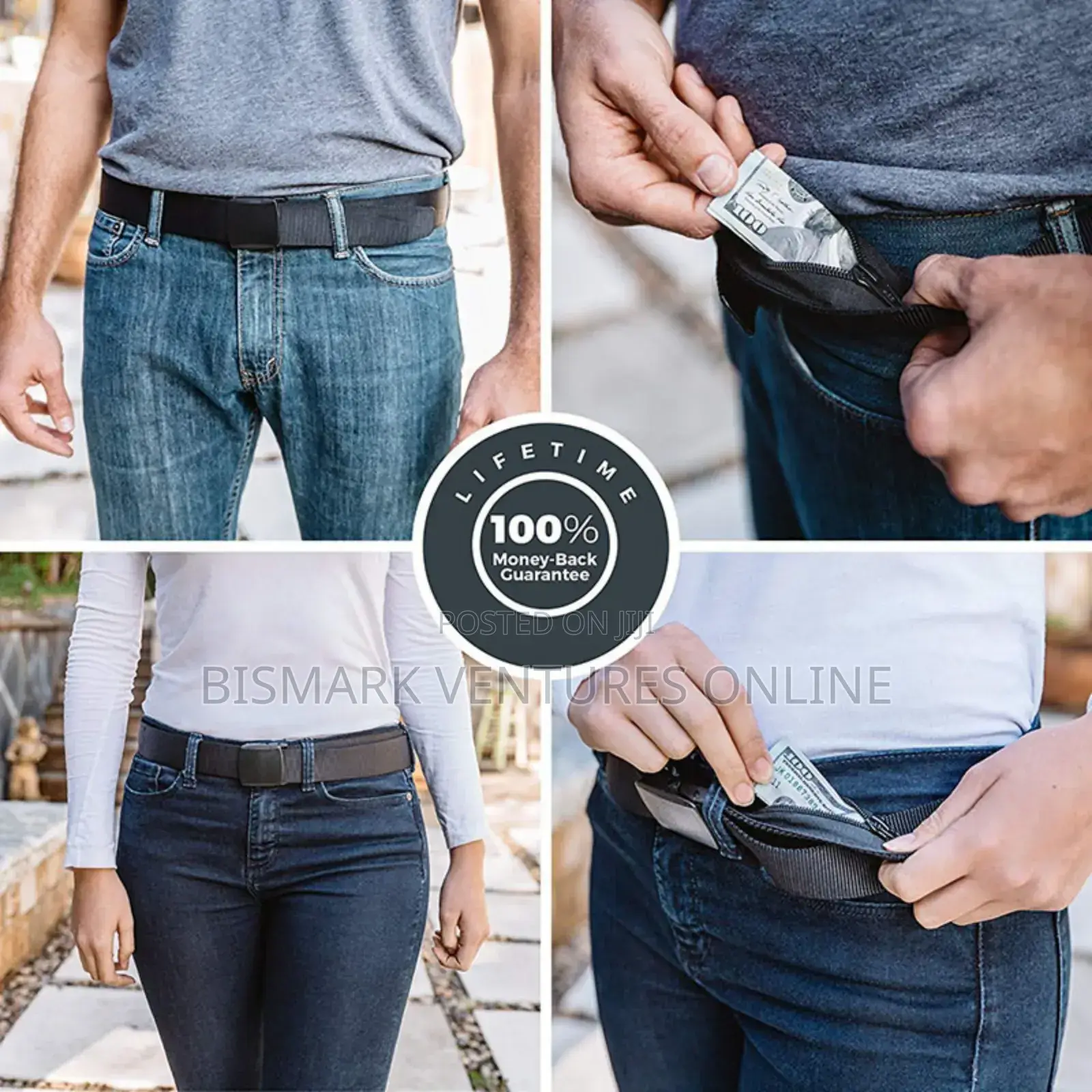 Automatic Buckle Travel Cash Anti Theft Belt