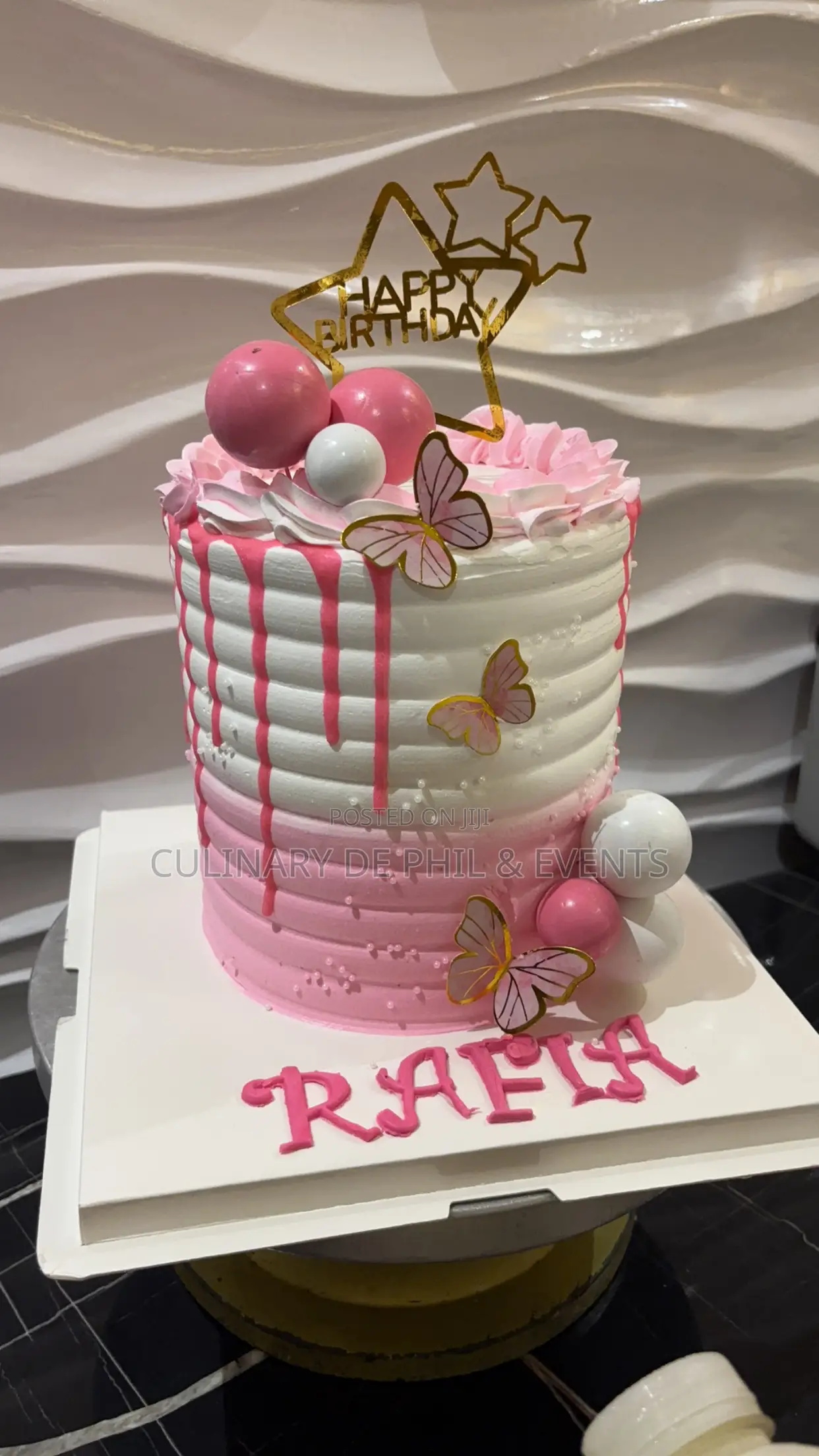 Pink and White Cake