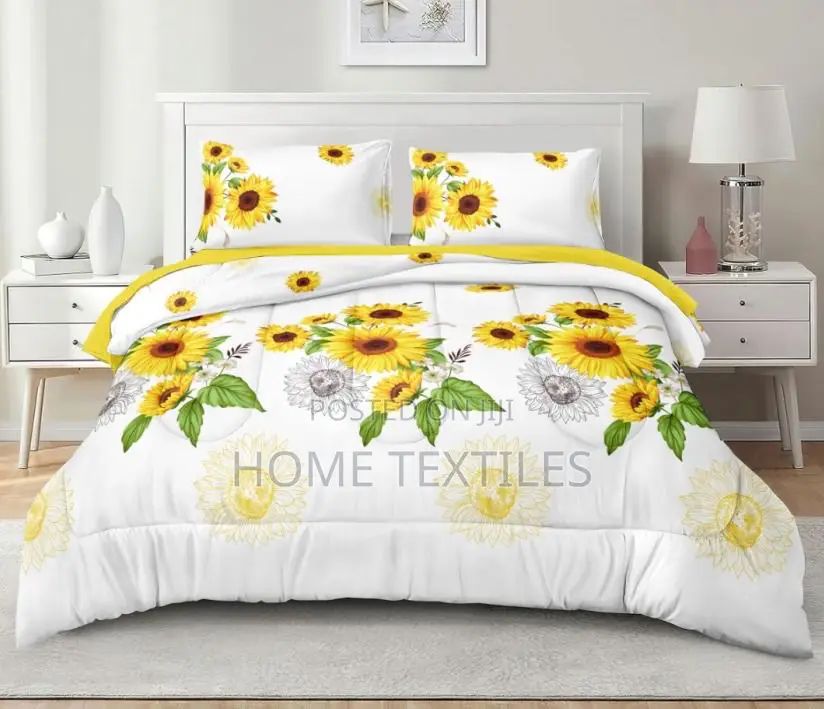 7pieces Sun Flower Design Duvet Sets for Queen/Double Beds