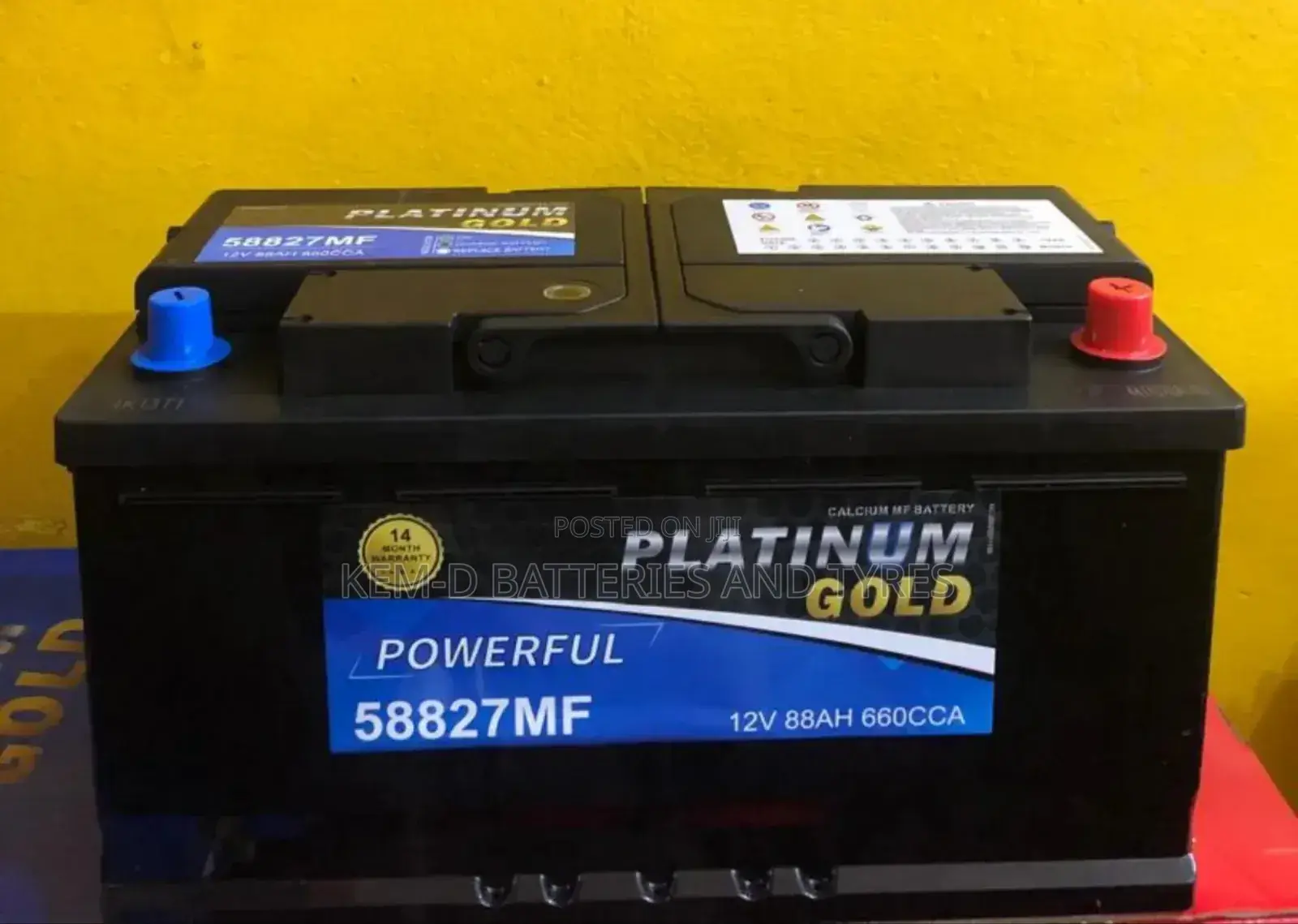 17 Plates Platinum Gold Battery - 88ah - Free Delivery
