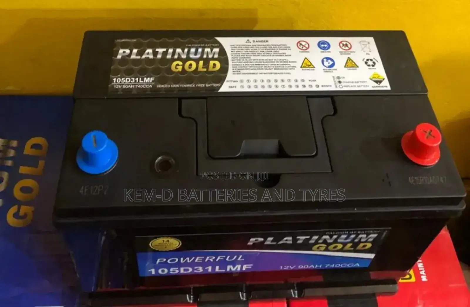 17 Plates Platinum Gold Battery - 90ah - Free Delivery