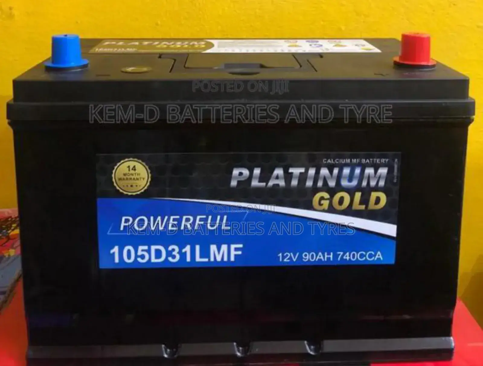17 Plates Platinum Gold Battery - 90ah - Free Delivery