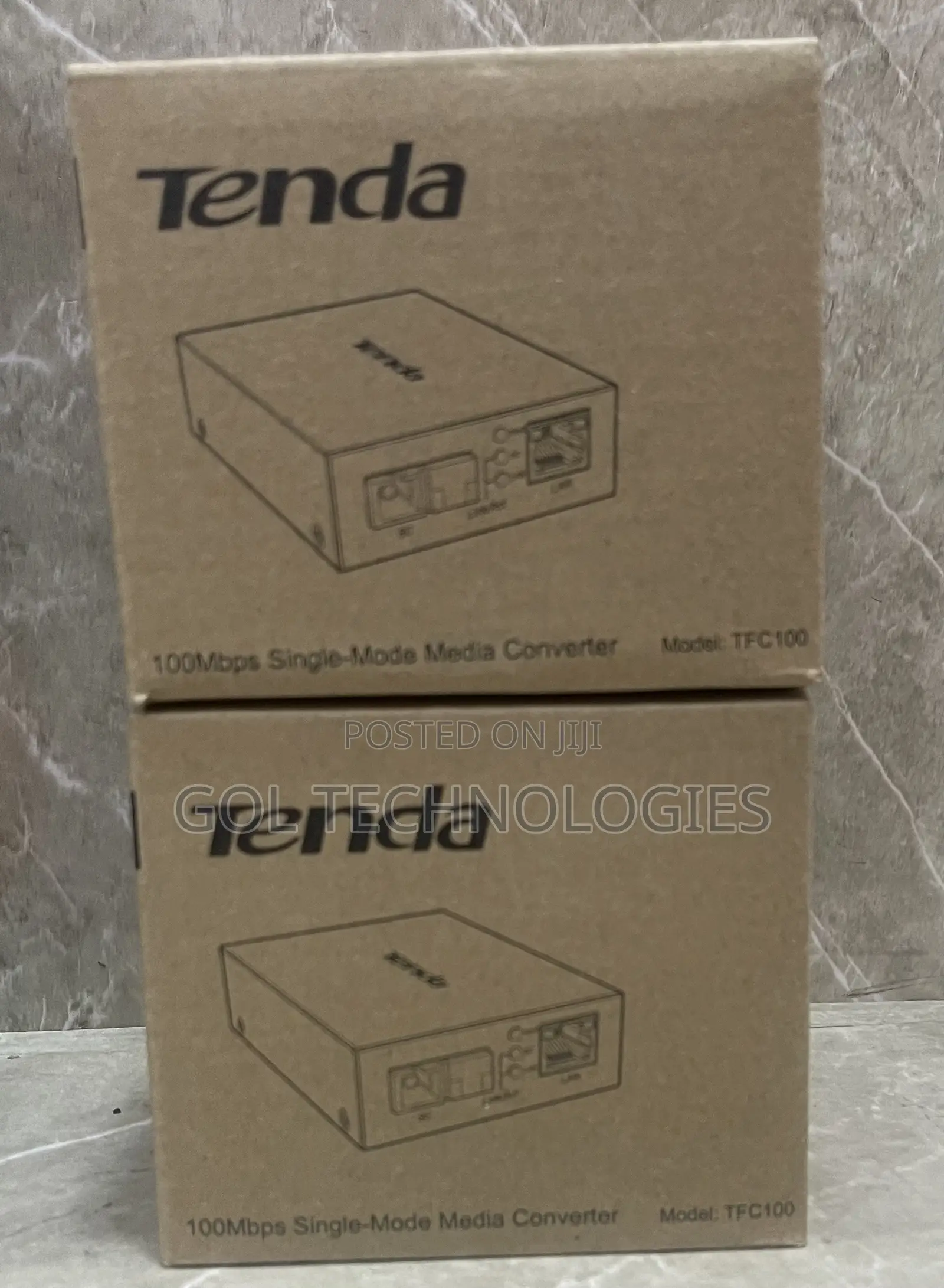 Fiber Media Converter Single Mode a B Tenda Tfc100 a B