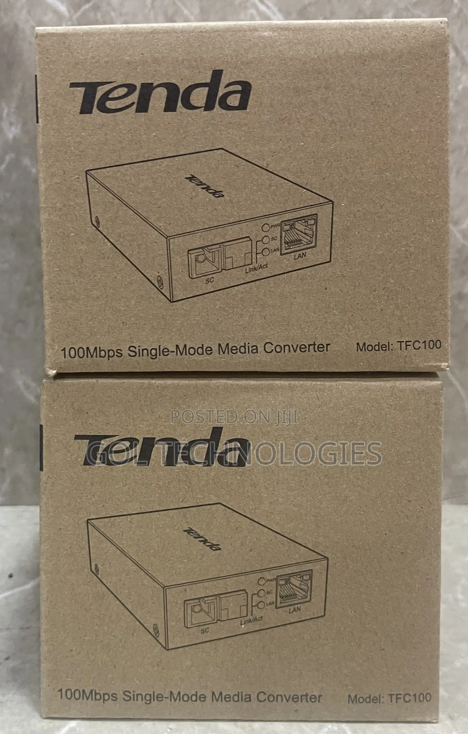 Fiber Media Converter Single Mode a B Tenda Tfc100 a B