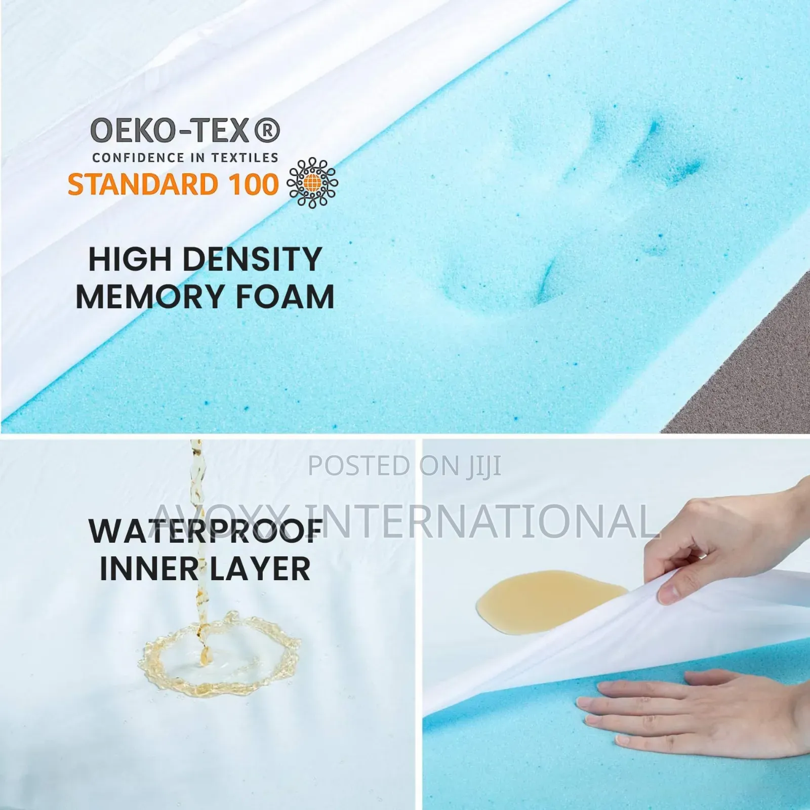 Gohoopet Orthopedic Memory Foam Bed Large for Dogs,35x22"X3"