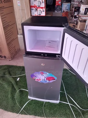 H a Table Top Double Door Fridge 102 Litres Top Freezer