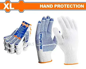 Knitted&Pvc Dots Gloves # Wkg1801