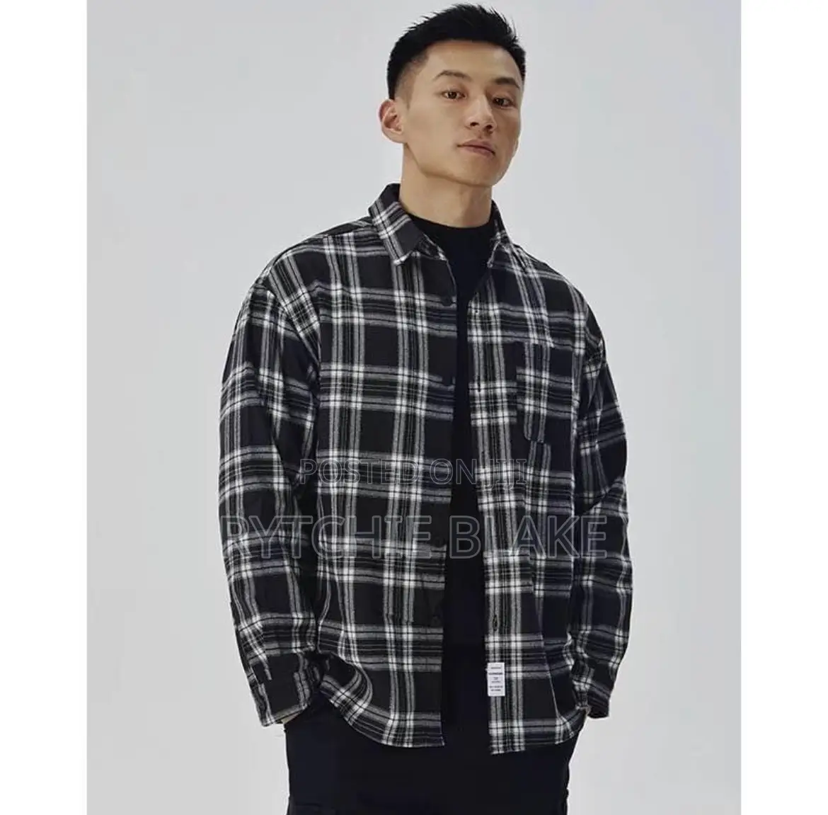 Men Casual Check Shirt Size M
