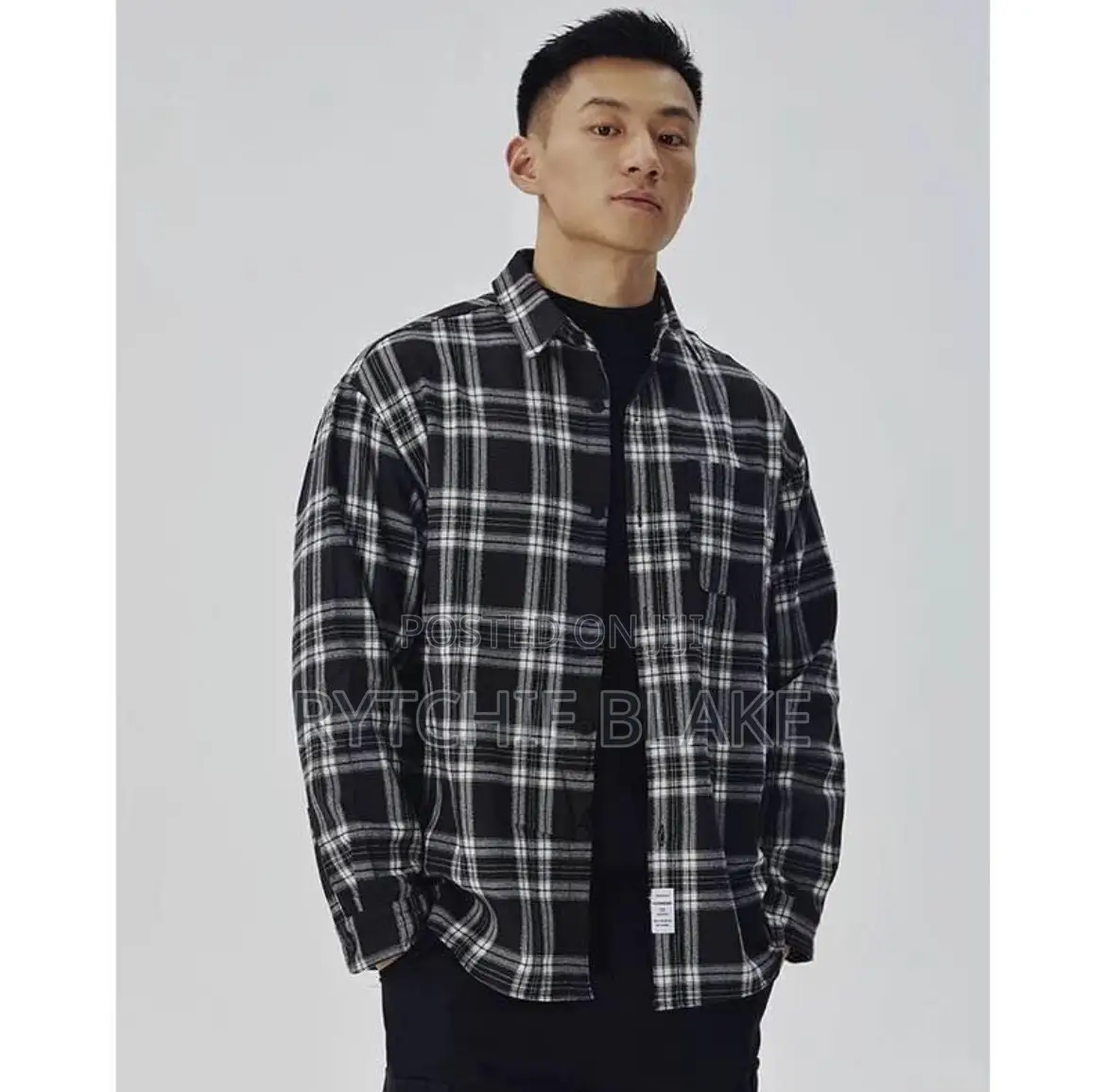 Men Casual Check Shirt Size M