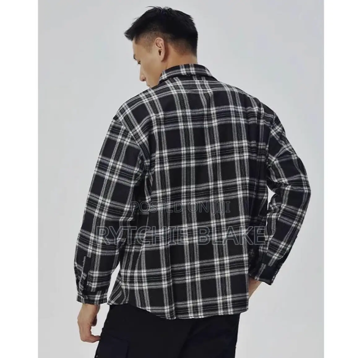 Men Casual Check Shirt Size M